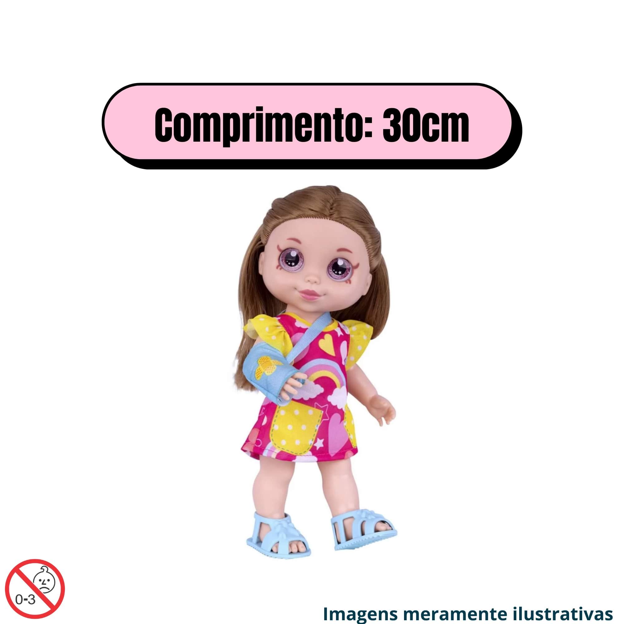 COMP Kit Boneca Babys Dodói c/ Acessórios de Médico + Banheira Nenequinha Hora do Banho - Super Toys