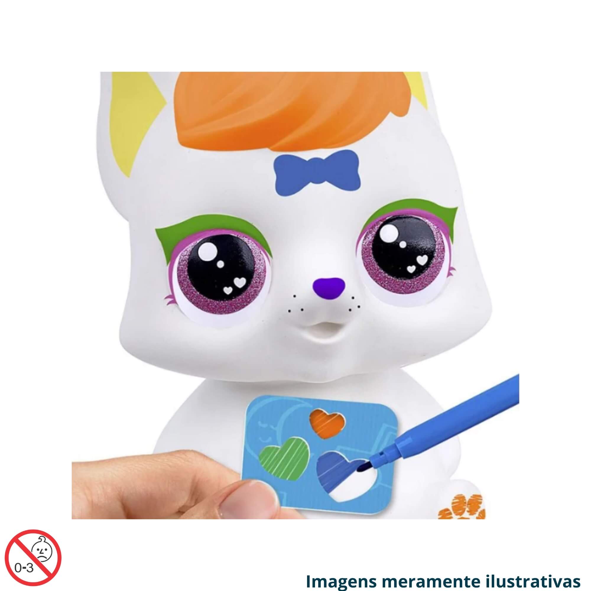 COMP Kit Brinquedo Infantil Mundo Colorido Sweet Poney + Raposa para Pintar Super Toys