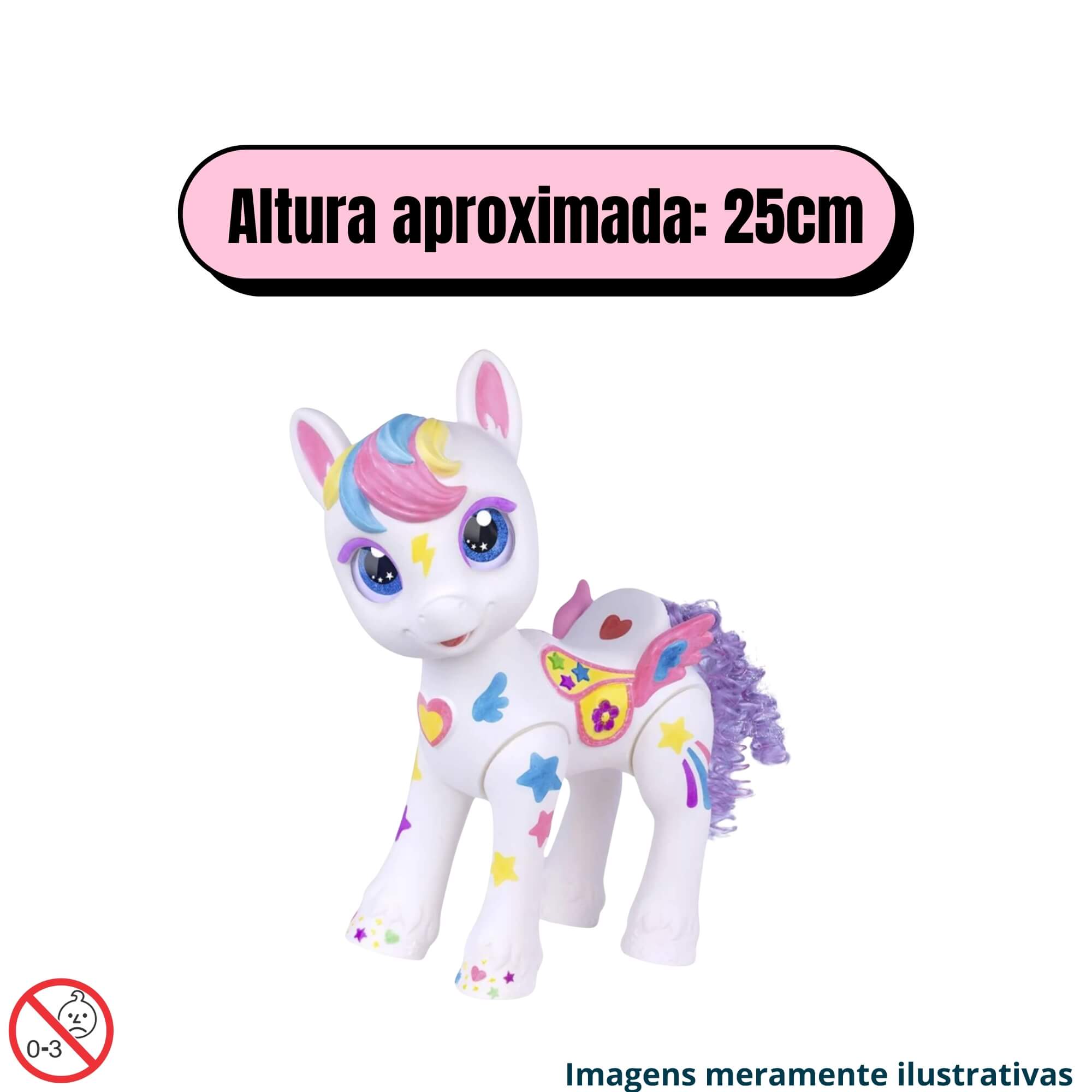 COMP Kit Brinquedo Infantil Mundo Colorido Sweet Poney + Raposa para Pintar Super Toys