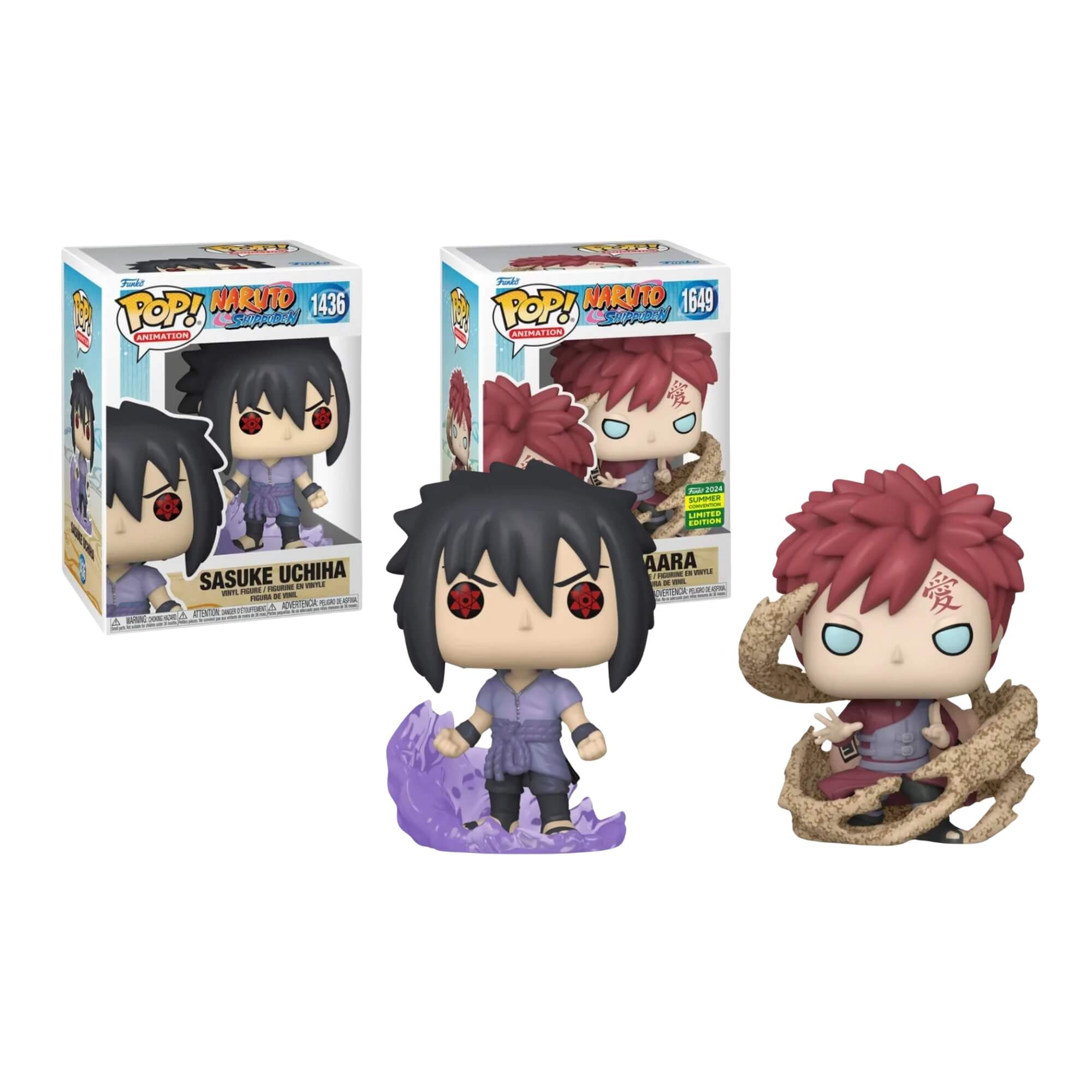COMP Kit Boneco Funko Pop! Naruto Shippuden Gaara Edição Limitada e Sasuke Primeiro Susano’o Candide