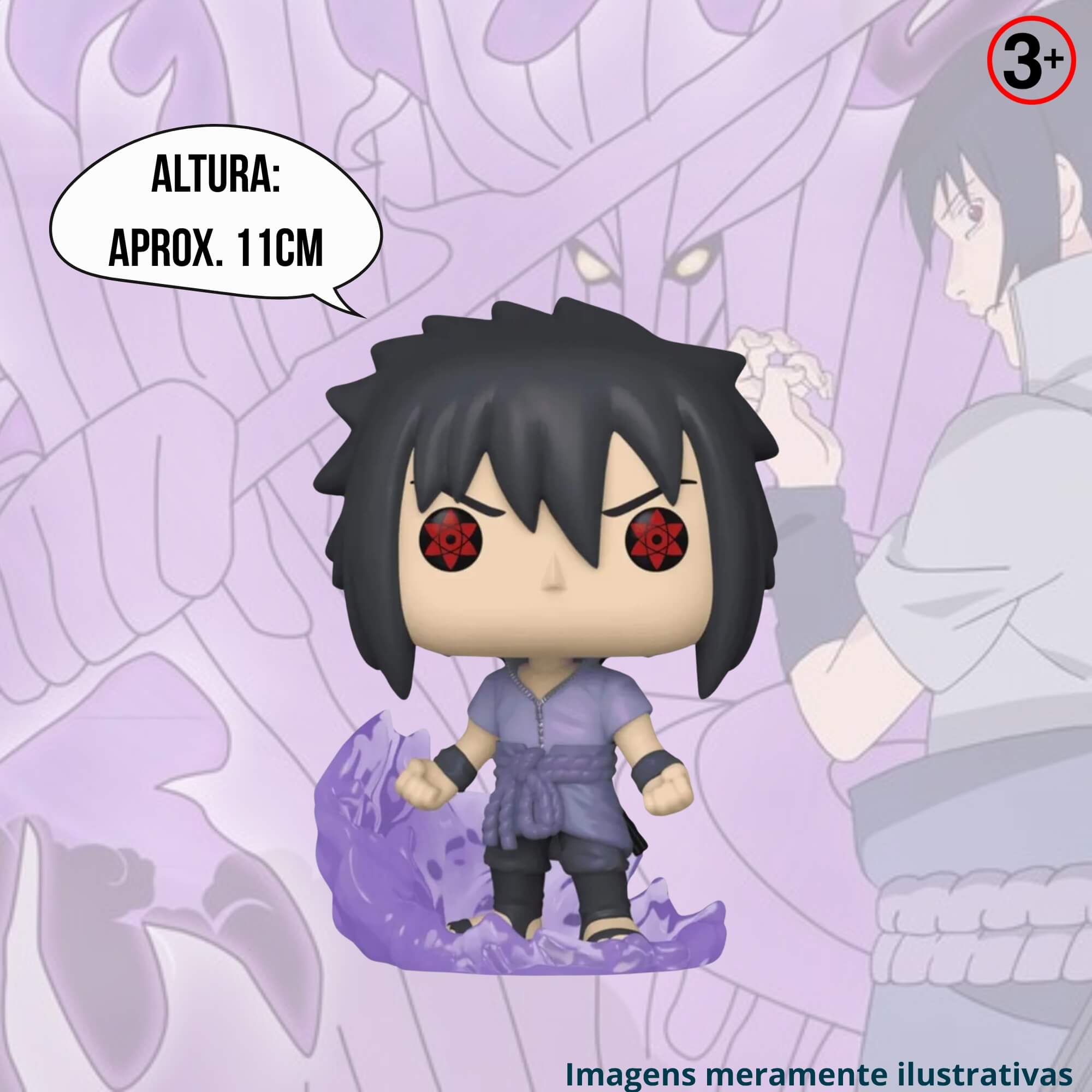 COMP Kit Boneco Funko Pop! Naruto Shippuden Gaara Edição Limitada e Sasuke Primeiro Susano’o Candide