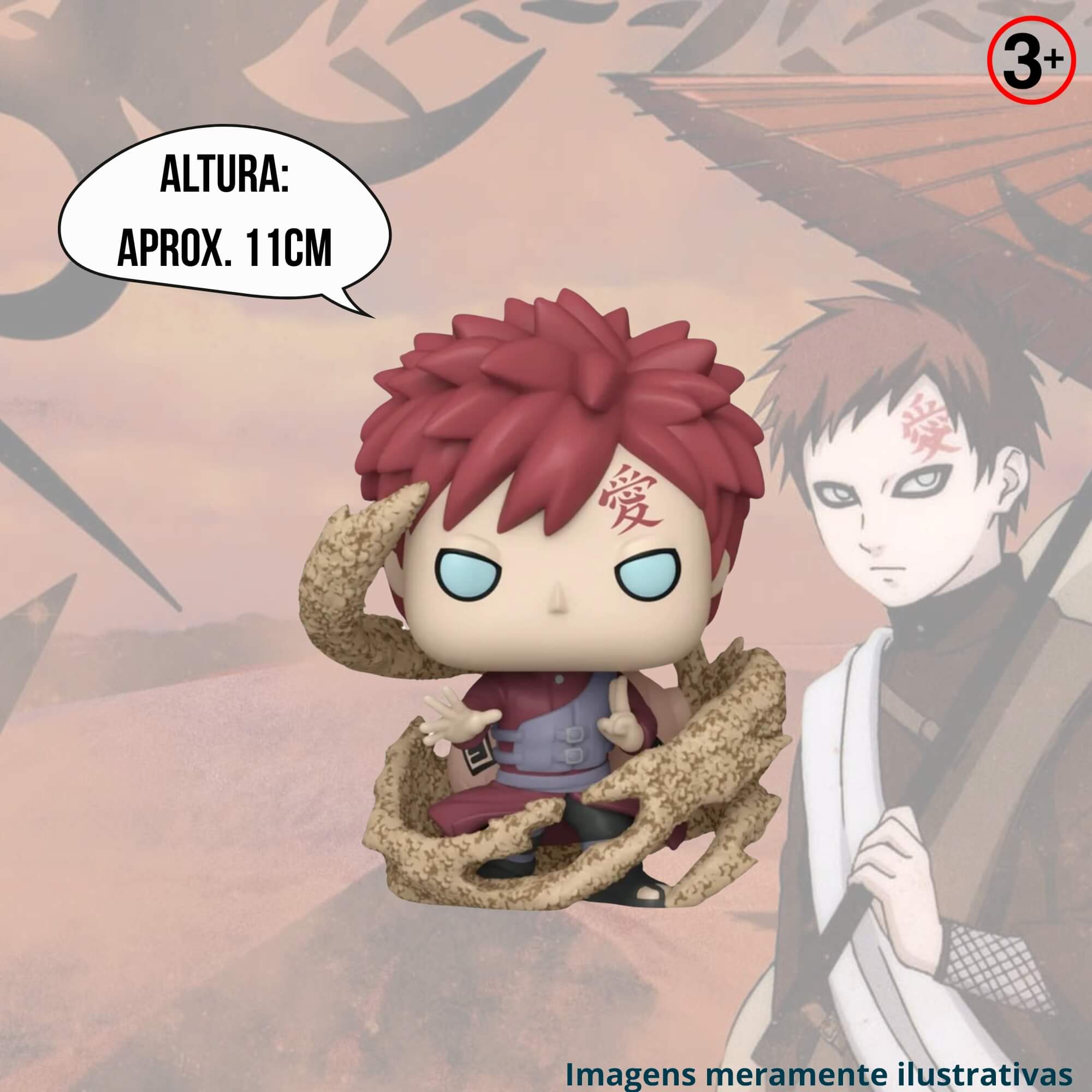 COMP Kit Boneco Funko Pop! Naruto Shippuden Gaara Edição Limitada e Sasuke Primeiro Susano’o Candide