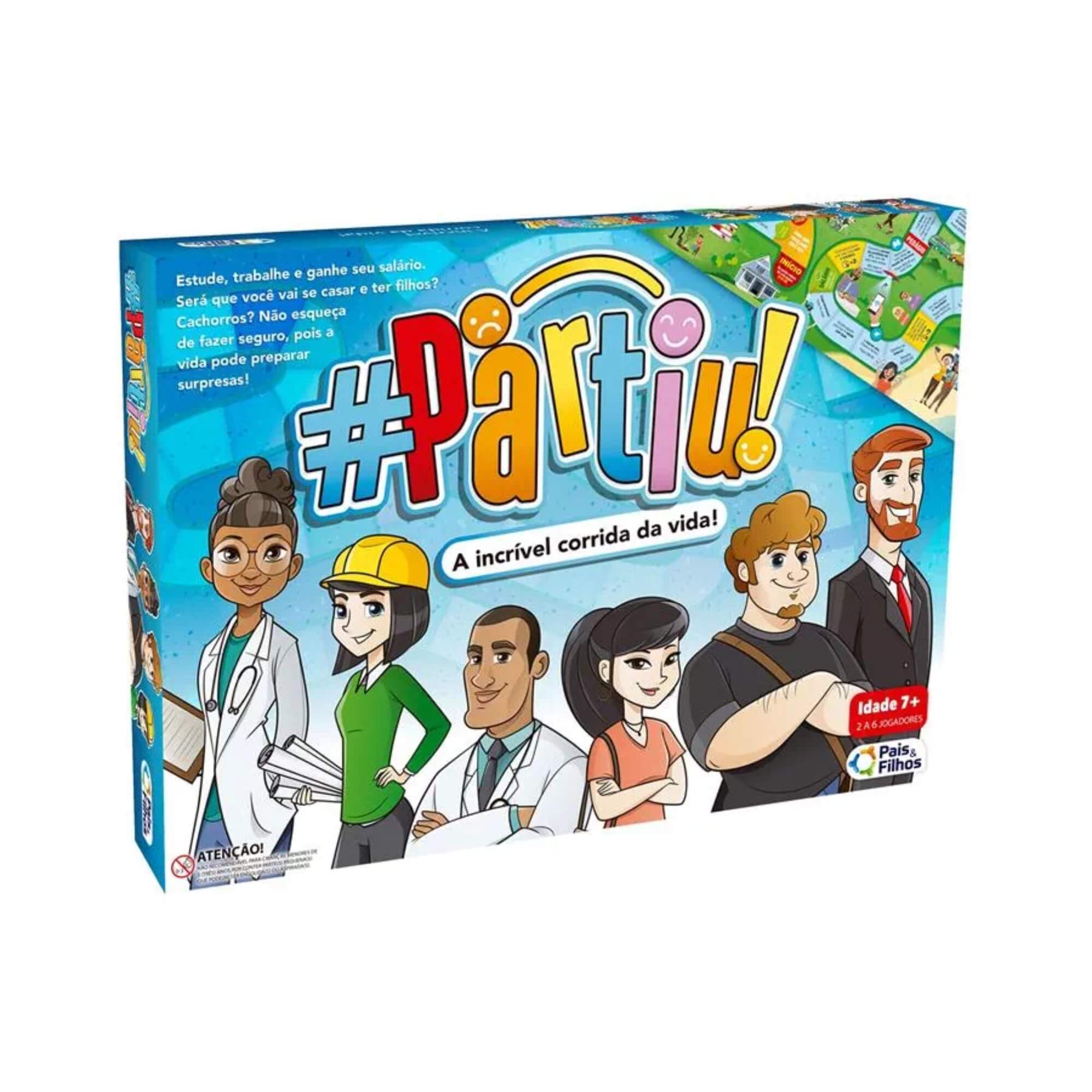 Jogo de Tabuleiro #Partiu - A incrível corrida da Vida! Pais e Filhos - 0984-1