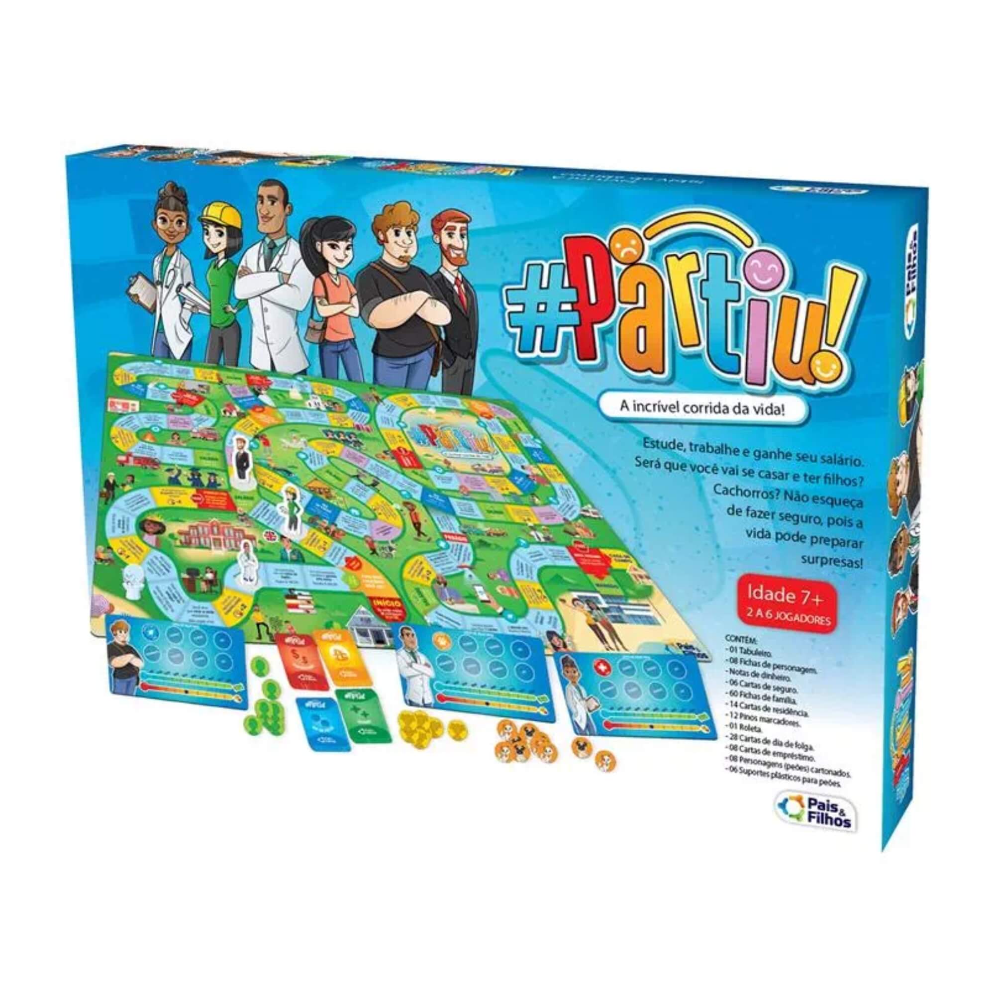 Jogo de Tabuleiro #Partiu - A incrível corrida da Vida! Pais e Filhos - 0984-1