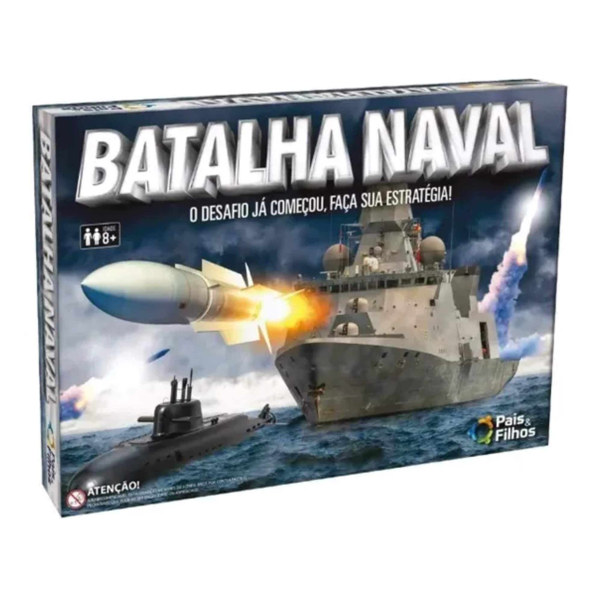 Jogo de Estratégia Batalha Naval Pais e Filhos - 1079-1