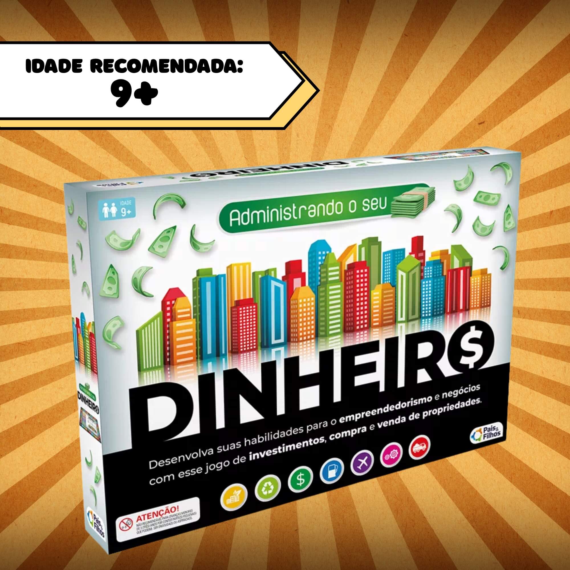 Jogo de Tabuleiro Administrando o seu Dinheiro Pais e Filhos - 1177-1