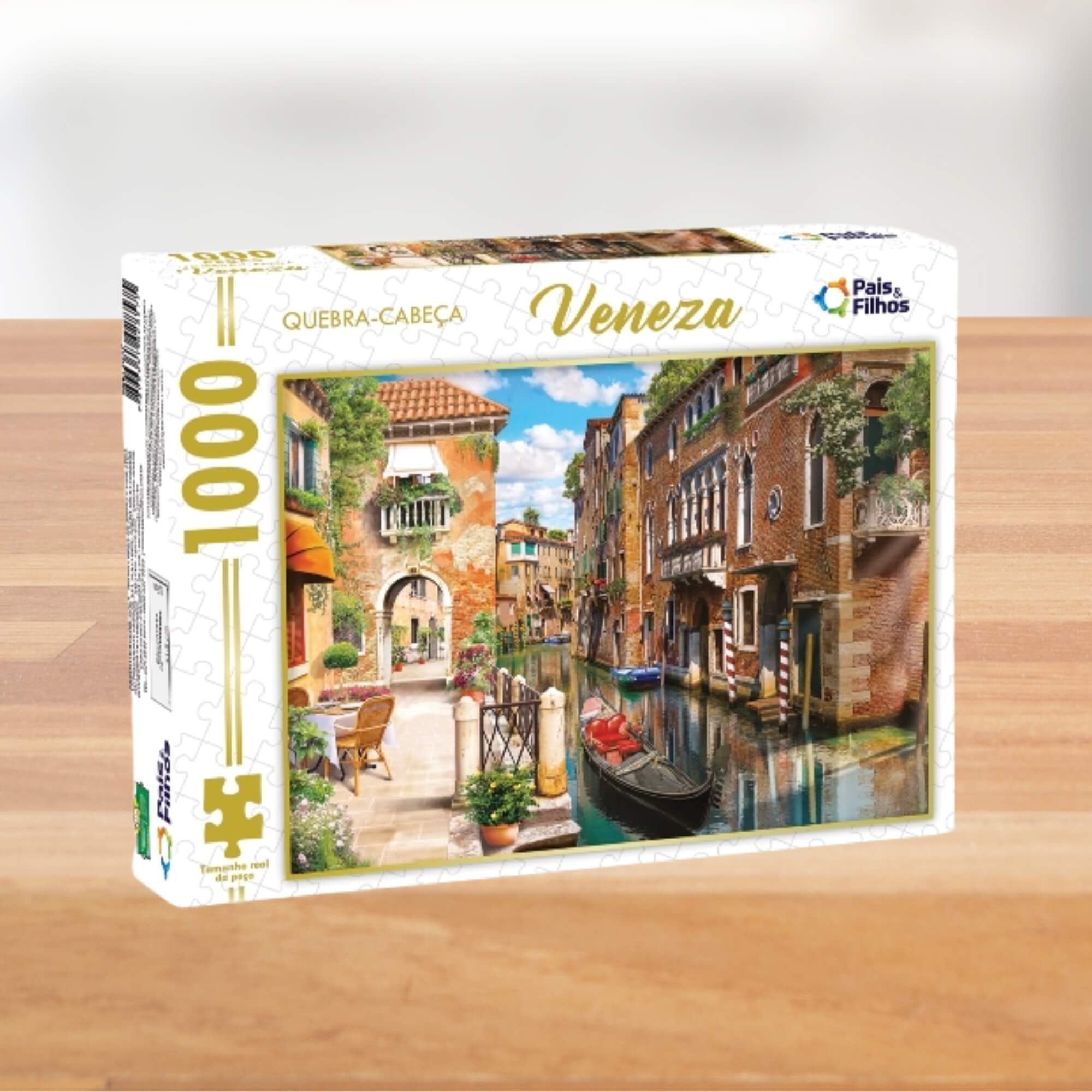Jogo Quebra-Cabeça Puzzle 1000 Peças Veneza 10+ anos Pais e Filhos - 7266-1
