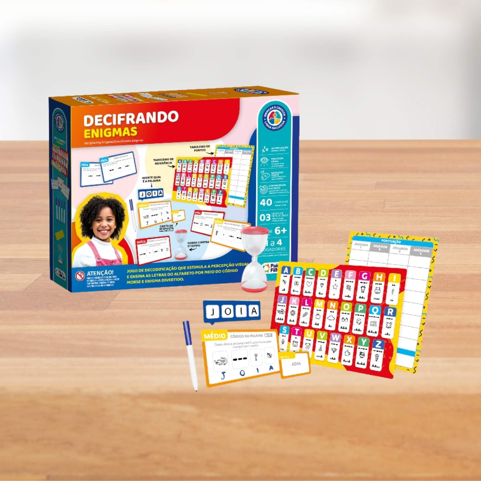 Jogo Infantil Decifrando Enigmas 6+ anos Pais e Filhos - 792406-1