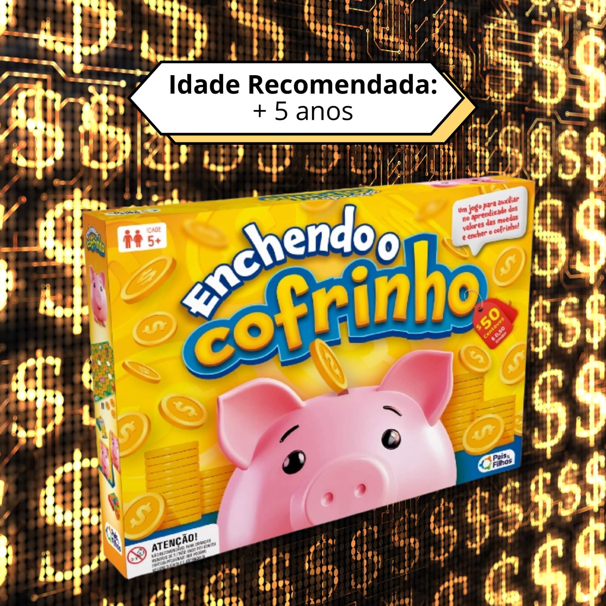 Jogo Enchendo o Cofrinho Educação Financeira Pais e Filhos - 792873-1