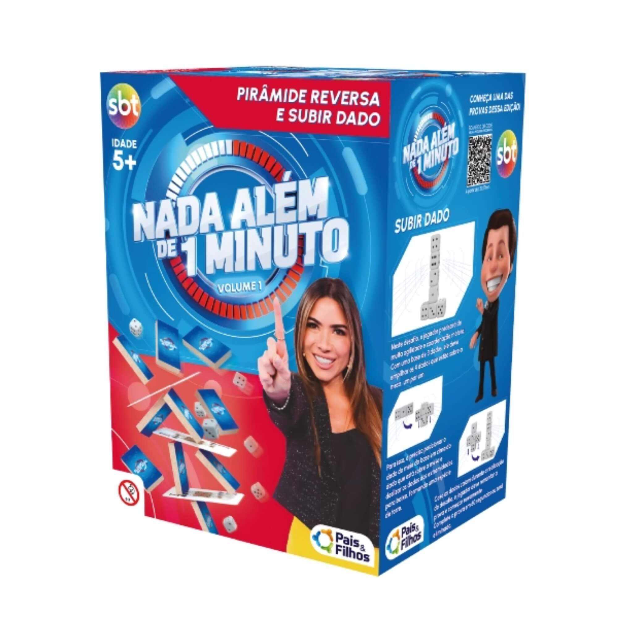 Jogo Nada Além de 1 minuto Pirâmide Reversa e Subir Dado - Pais e Filhos - 792976-1
