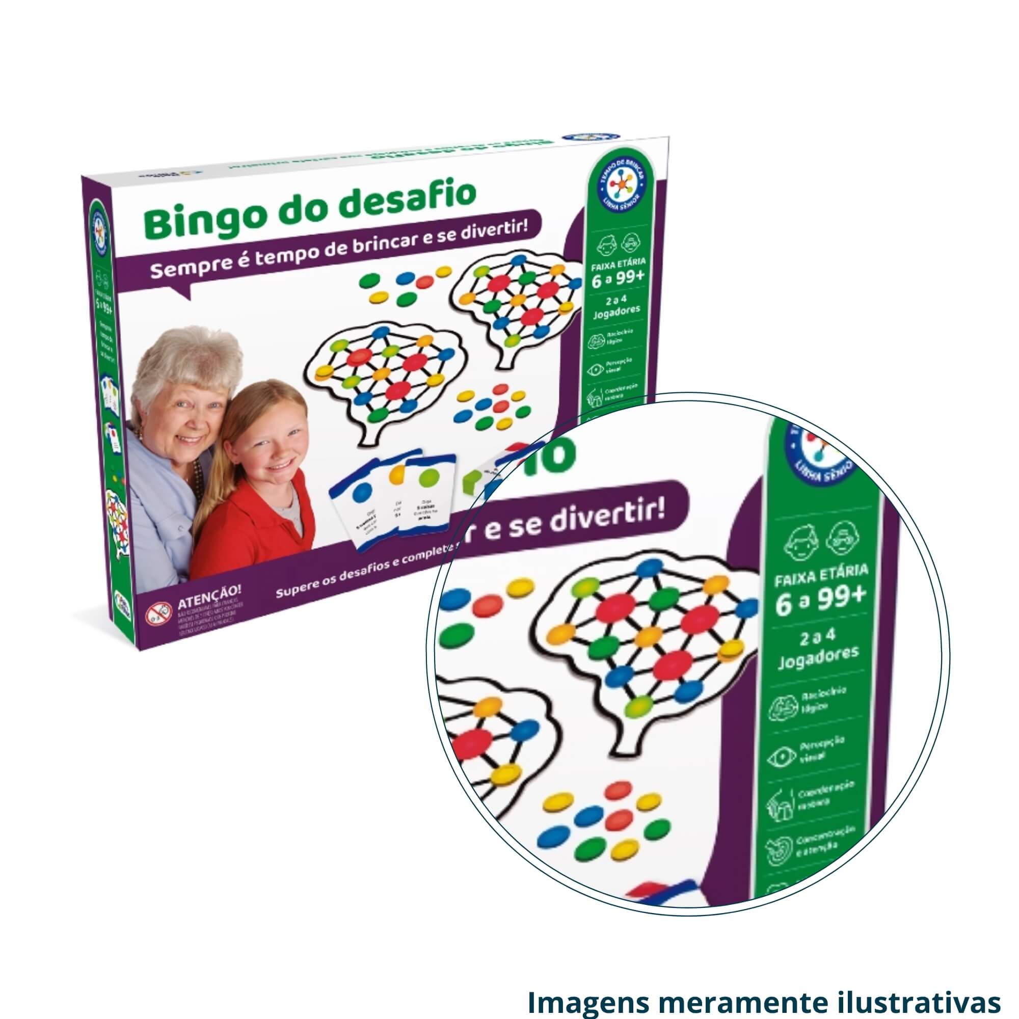 Jogo Educativo Bingo do Desafio 6+ anos Pais e Filhos - 792983-1