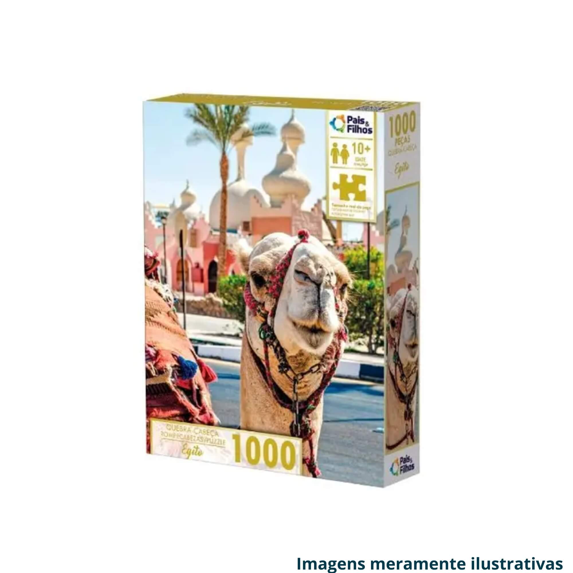 Jogo Quebra-Cabeça Puzzle Egito 1000 Peças Pais e Filhos - 792994