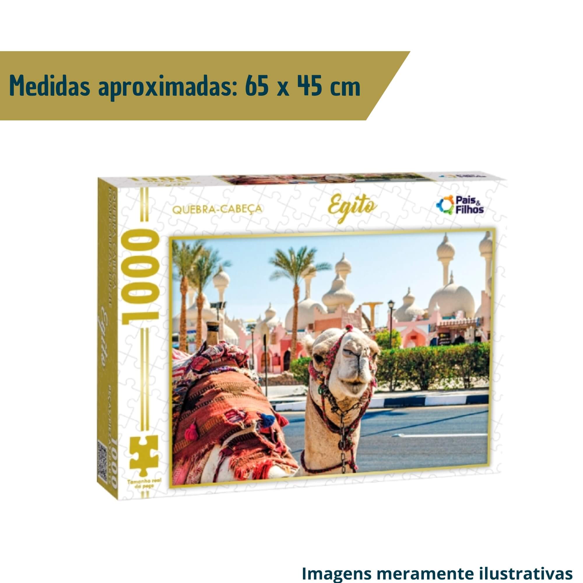 Jogo Quebra-Cabeça Puzzle Egito 1000 Peças Pais e Filhos - 792994