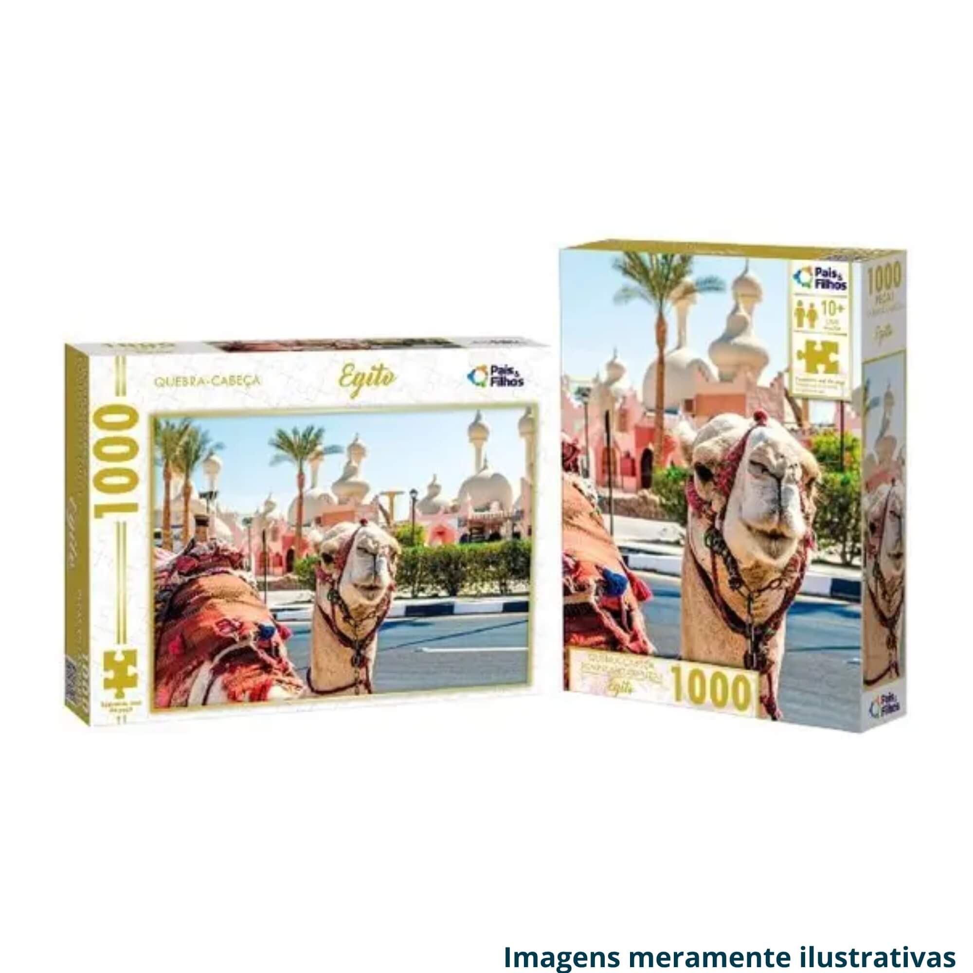 Jogo Quebra-Cabeça Puzzle Egito 1000 Peças Pais e Filhos - 792994