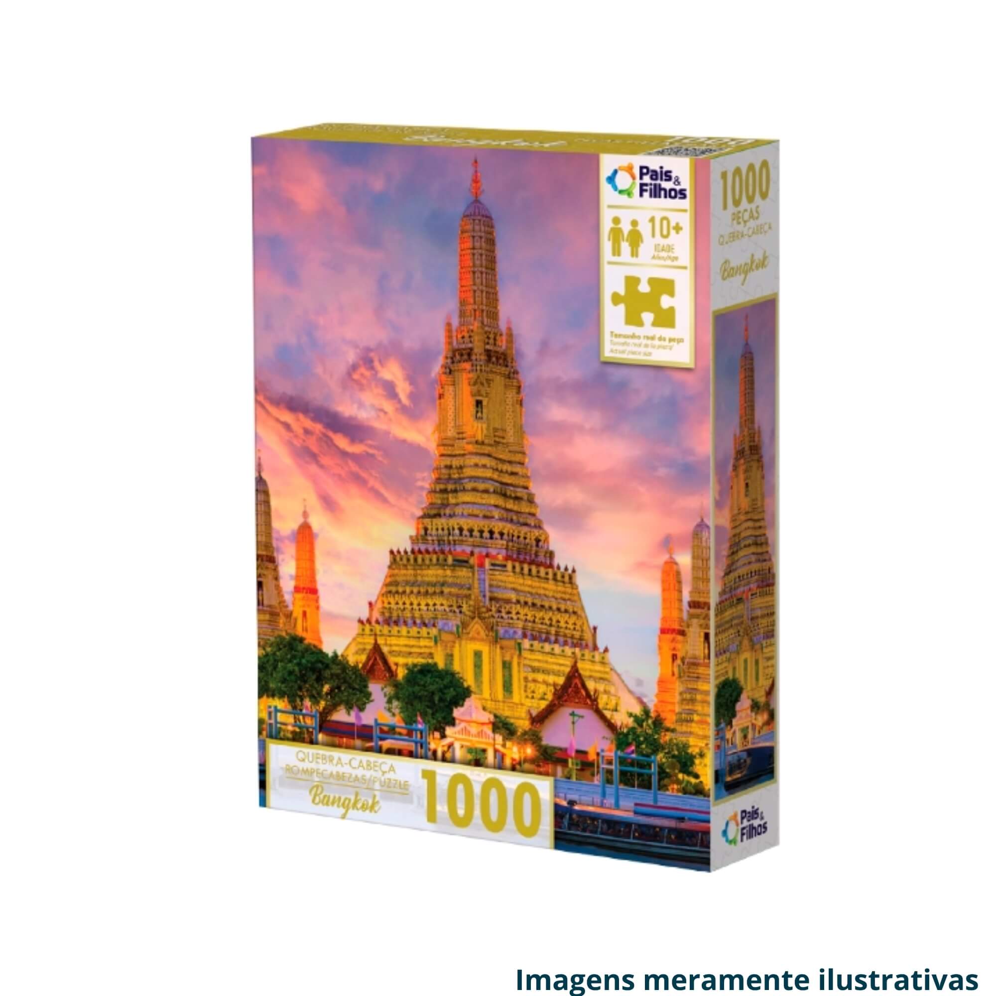 Jogo Quebra-Cabeça Puzzle Bangkok 1000 Peças Pais e Filhos - 792995-1