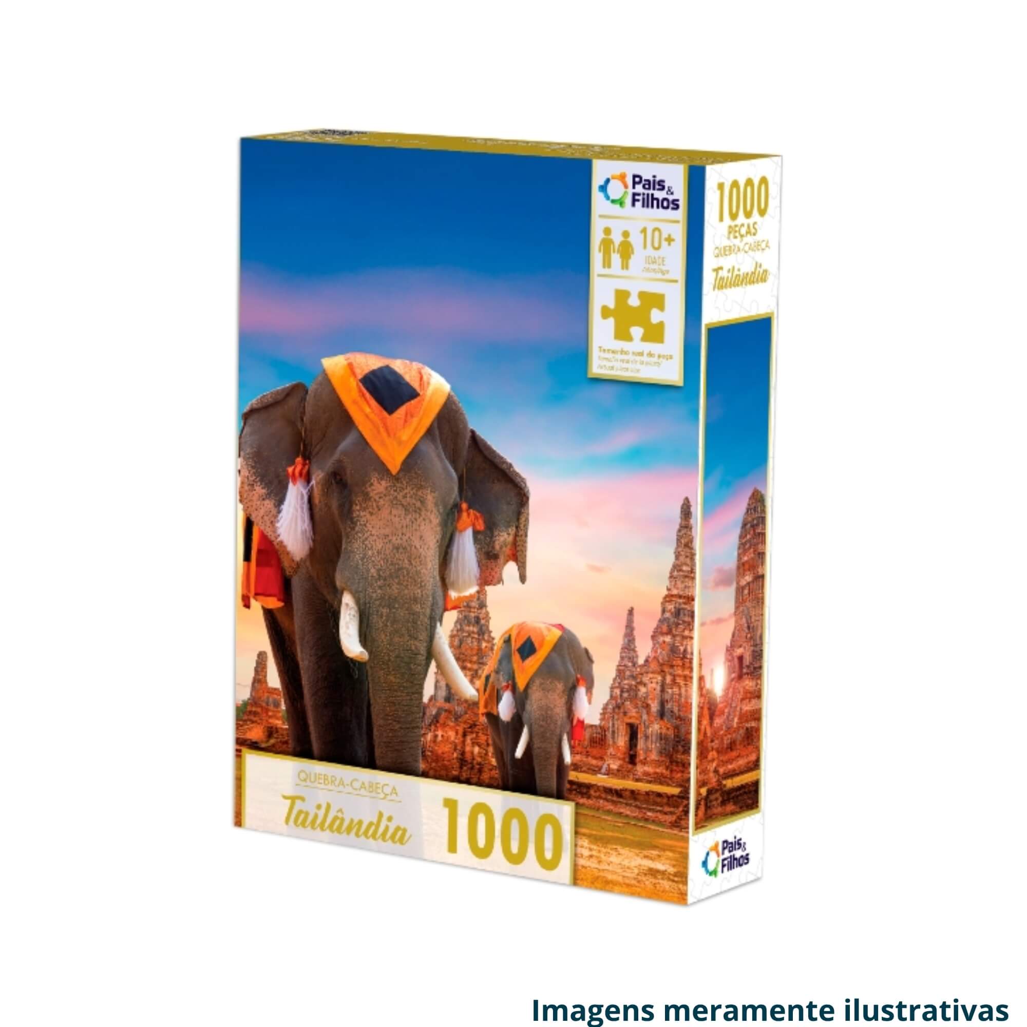 Jogo Quebra-Cabeça Puzzle Tailândia 1000 Peças Pais e Filhos - 792996-1