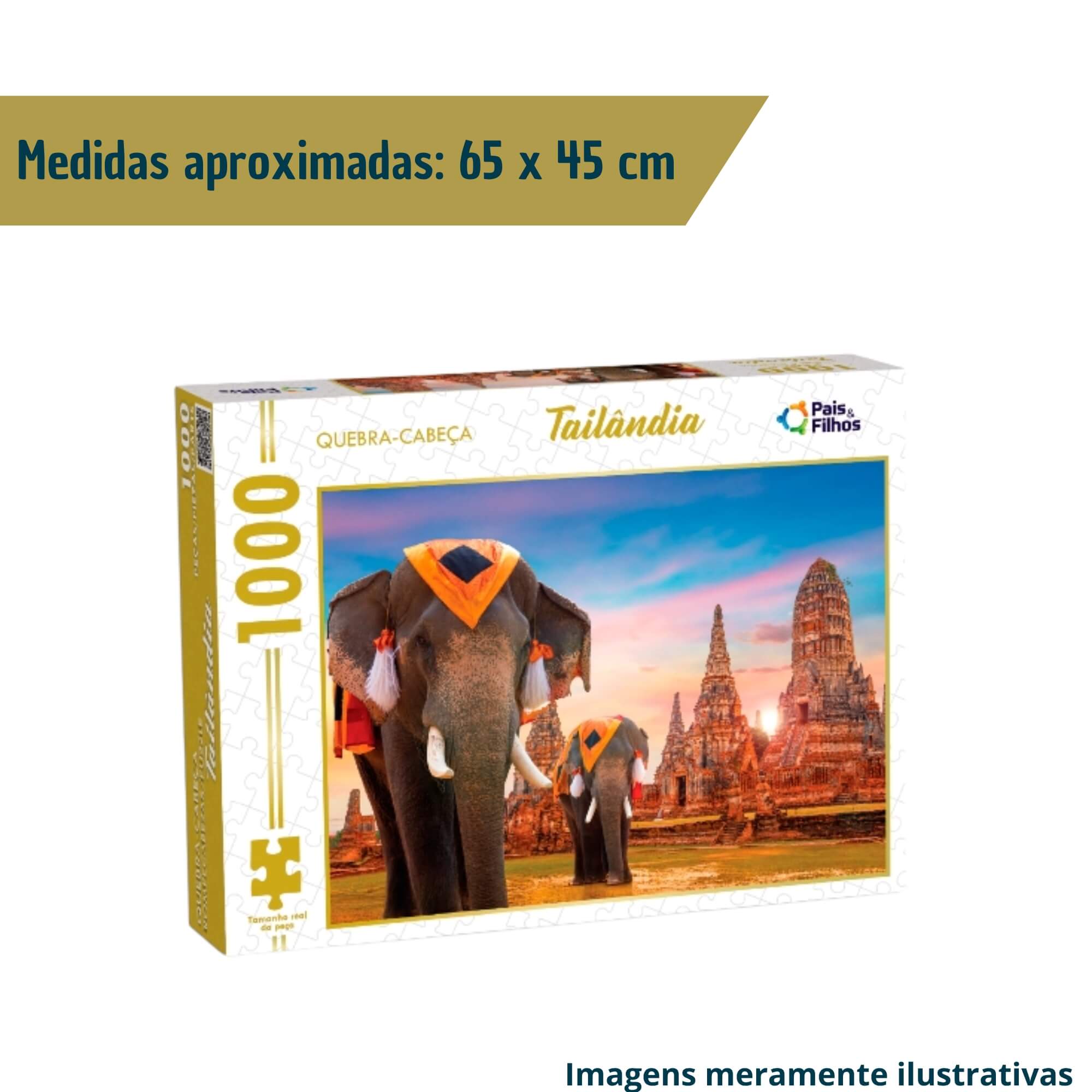 Jogo Quebra-Cabeça Puzzle Tailândia 1000 Peças Pais e Filhos - 792996-1