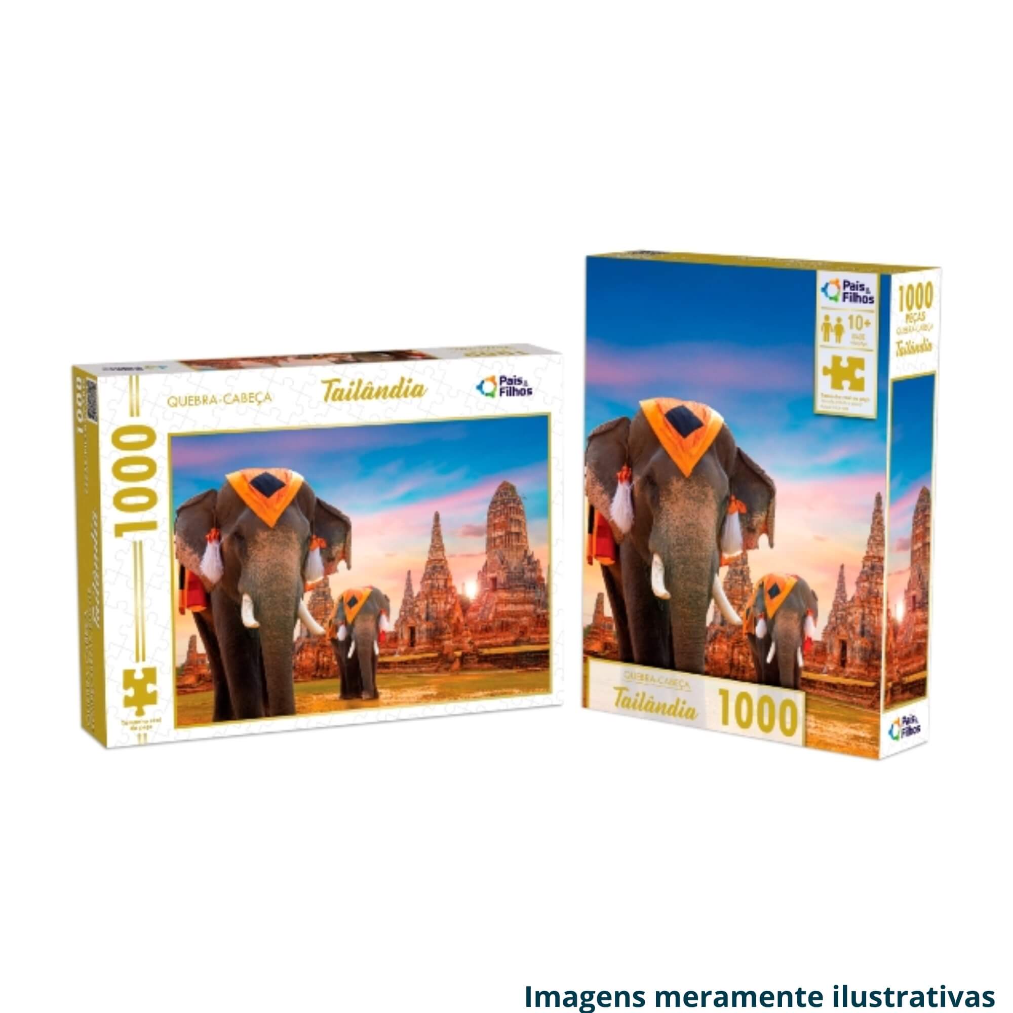 Jogo Quebra-Cabeça Puzzle Tailândia 1000 Peças Pais e Filhos - 792996-1