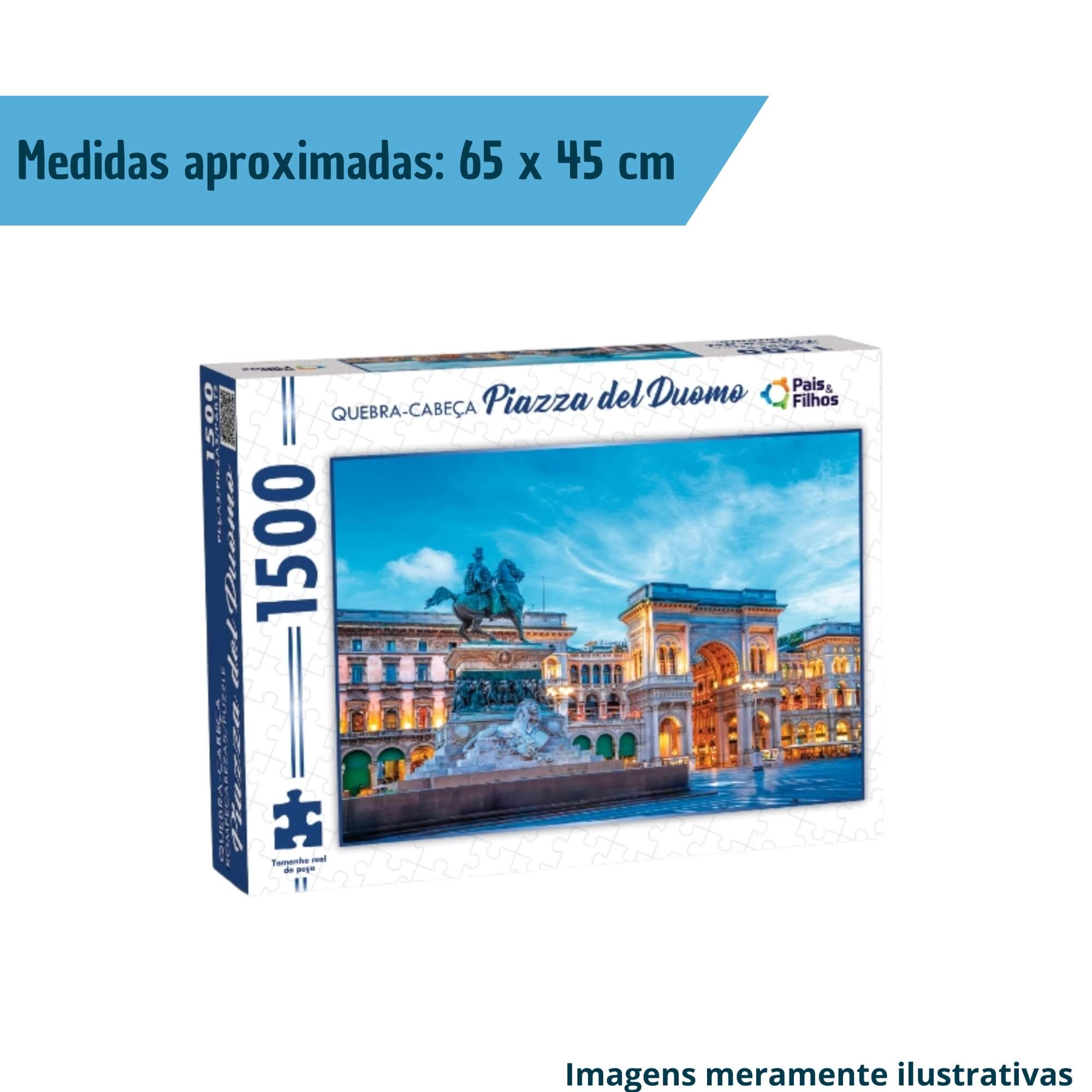 Jogo Quebra-Cabeça Puzzle Piazza del Duomo 1500 Peças Pais e Filhos - 792997-1