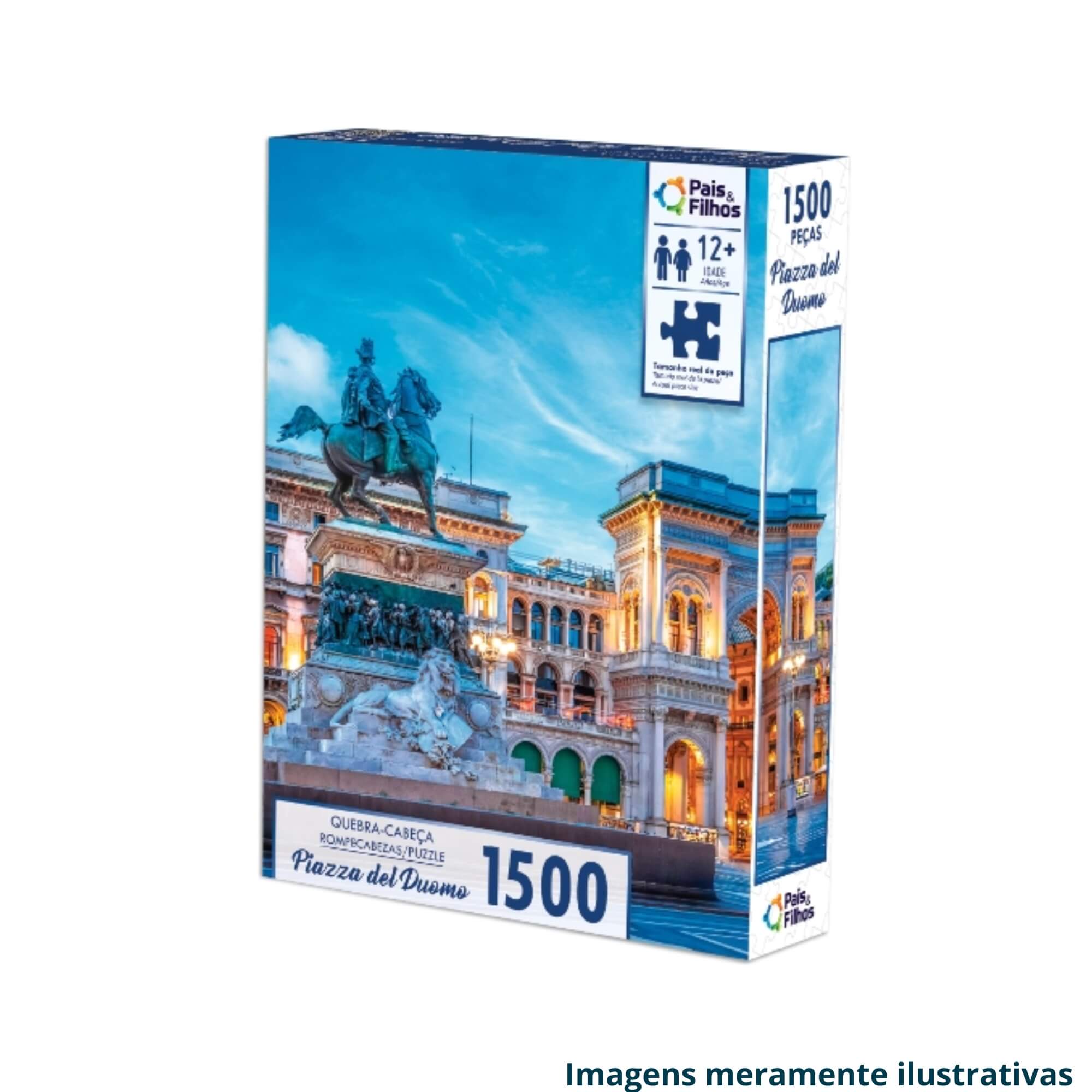 Jogo Quebra-Cabeça Puzzle Piazza del Duomo 1500 Peças Pais e Filhos - 792997-1