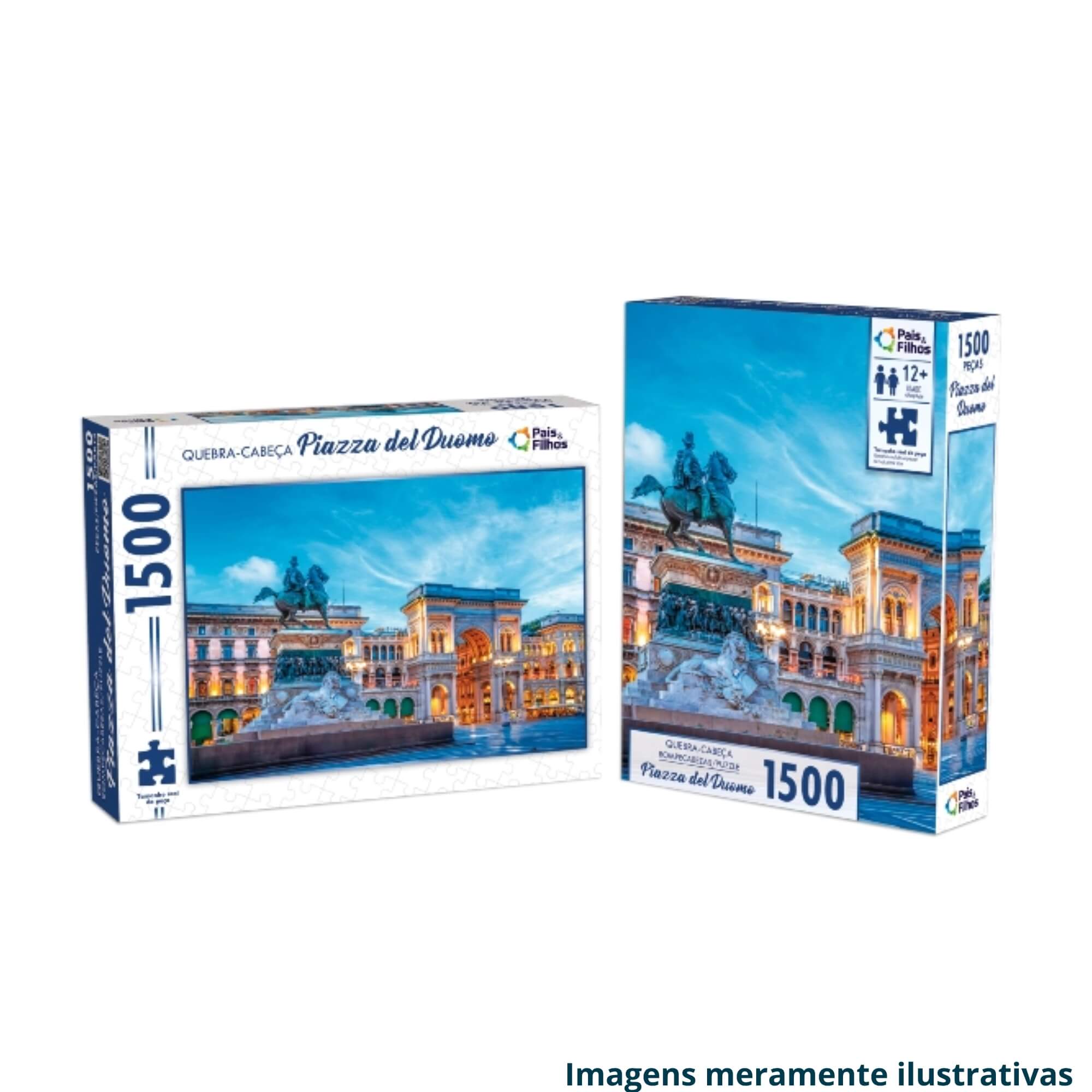 Jogo Quebra-Cabeça Puzzle Piazza del Duomo 1500 Peças Pais e Filhos - 792997-1