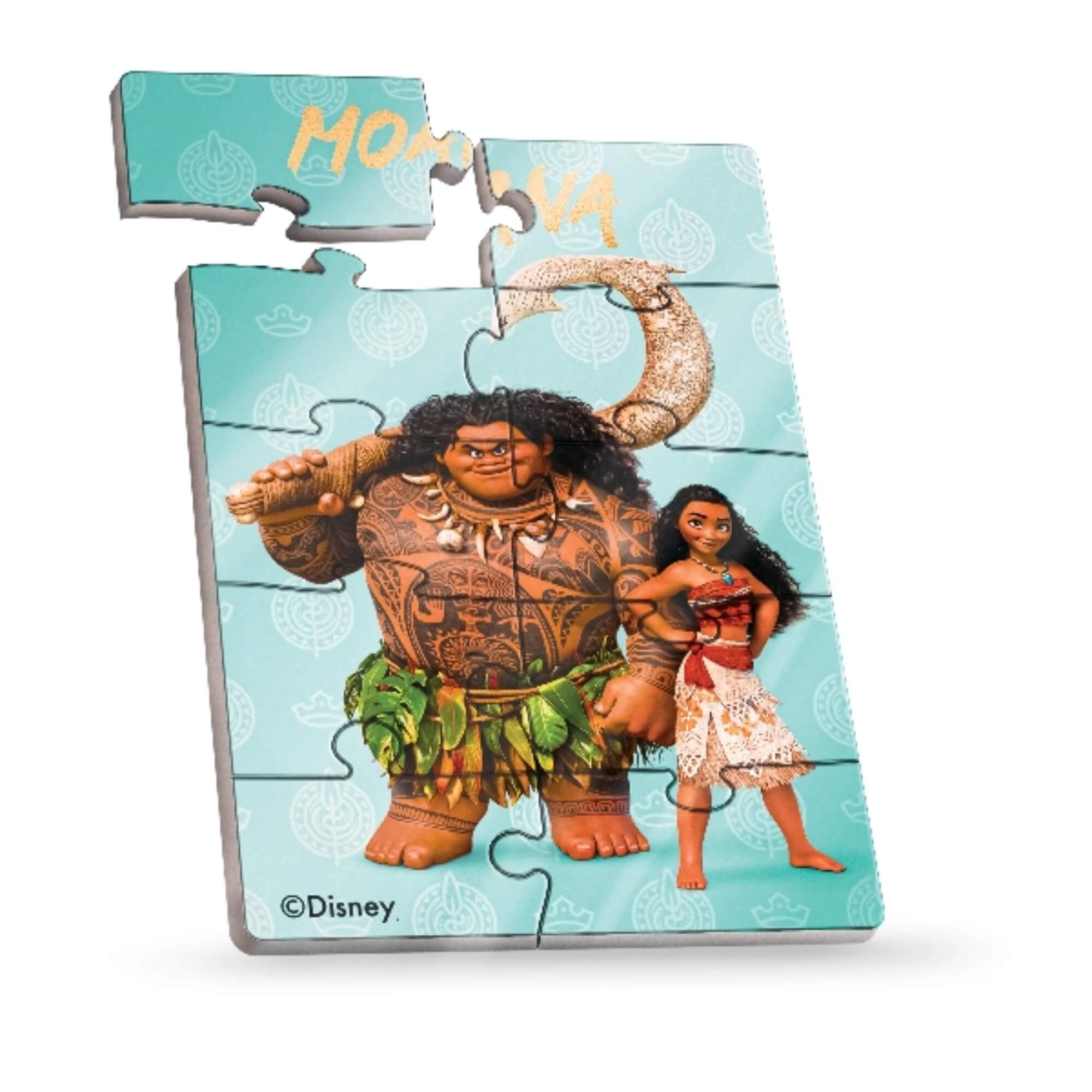 Mini Quebra-Cabeça de Madeira - Moana - Sortido e Unitário Pais e Filhos - 811082-1
