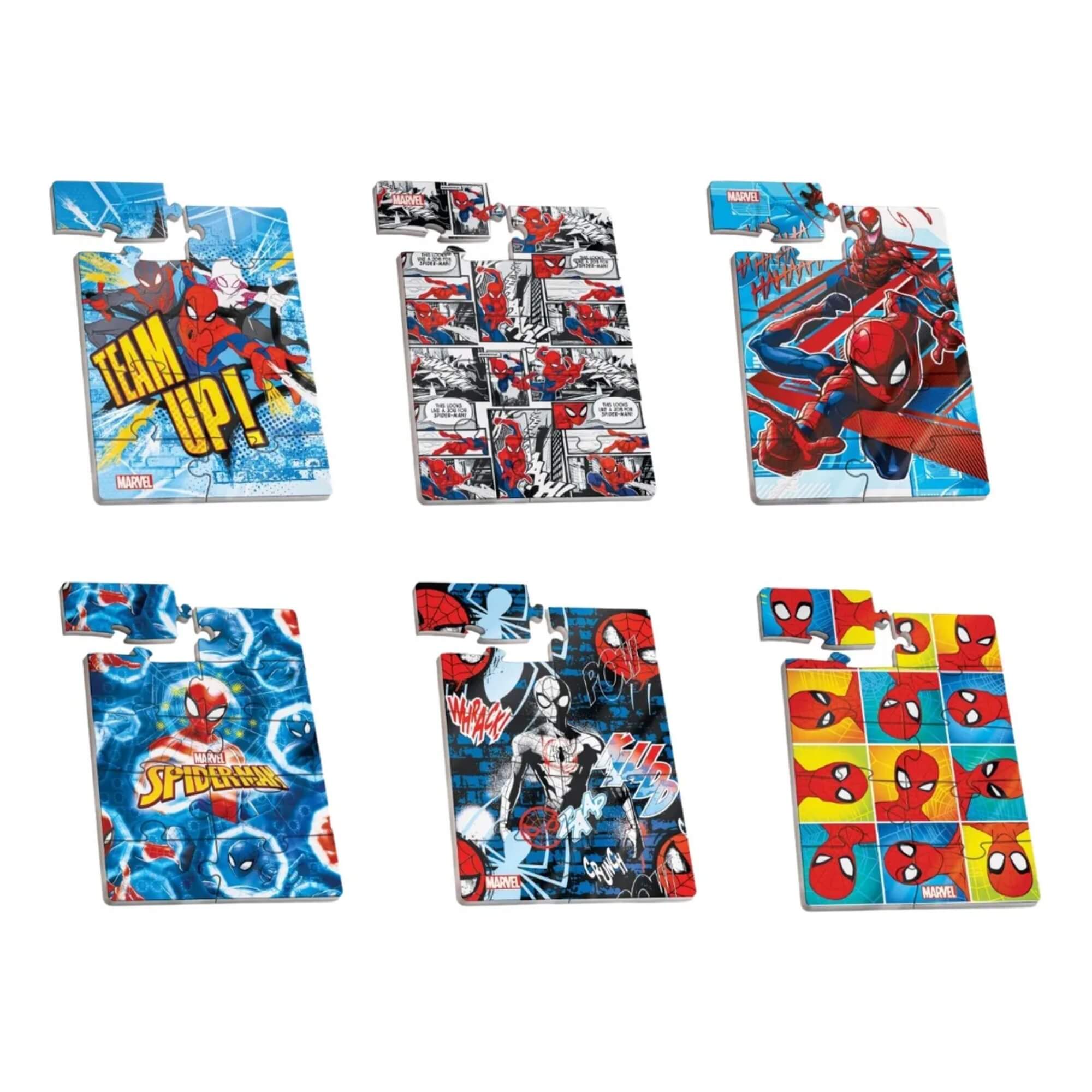 Mini Quebra-Cabeça de Madeira - Homem Aranha - Sortido e Unitário Pais e Filhos - 811083-1