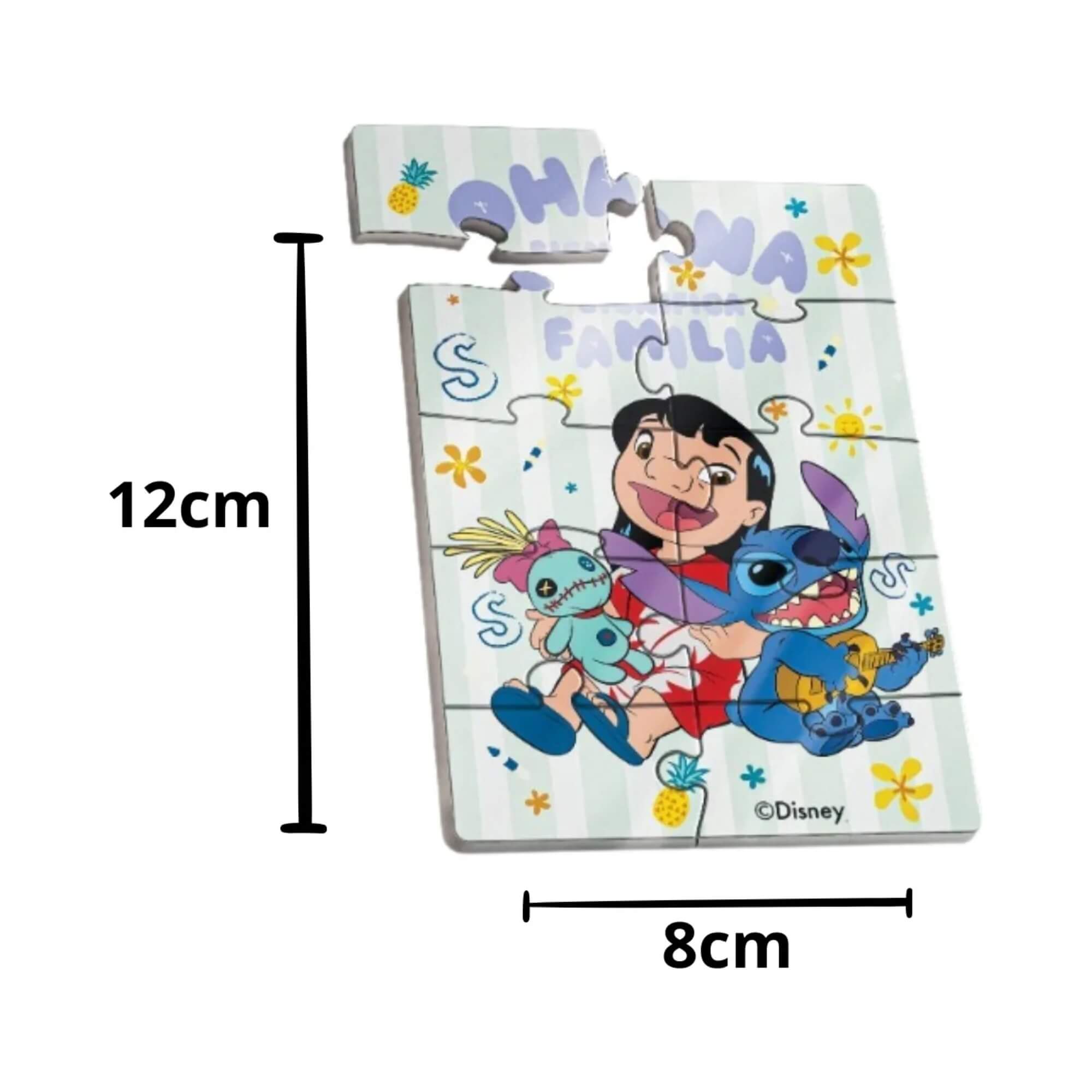Mini Quebra-Cabeça de Madeira - Lilo & Stitch - Sortido e Unitário Pais e Filhos - 811085-1
