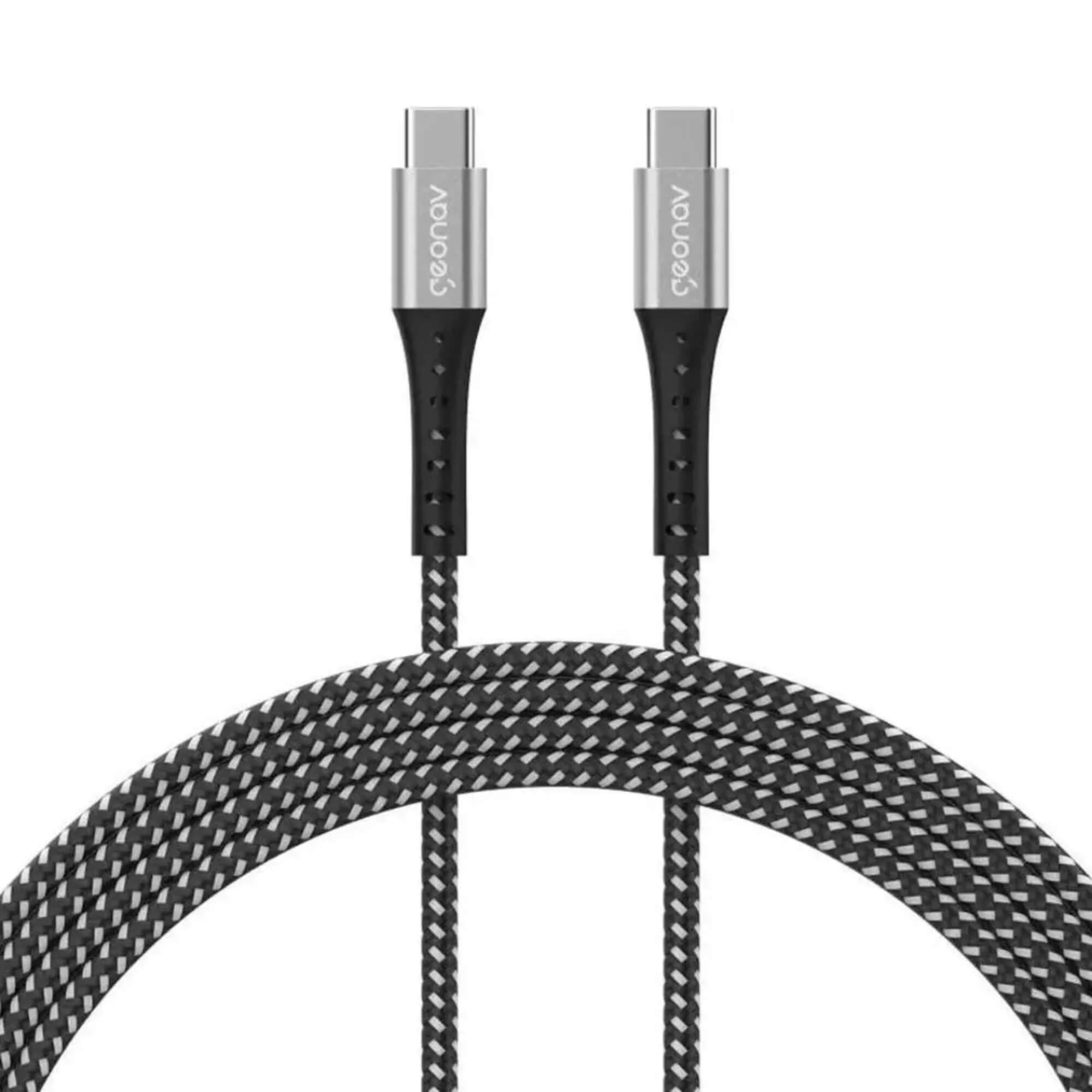 COMP Kit Carregador Turbo 20W Duo USB USB-C + Cabo USB-C p/ USB-C 1,2m 100W Geonav