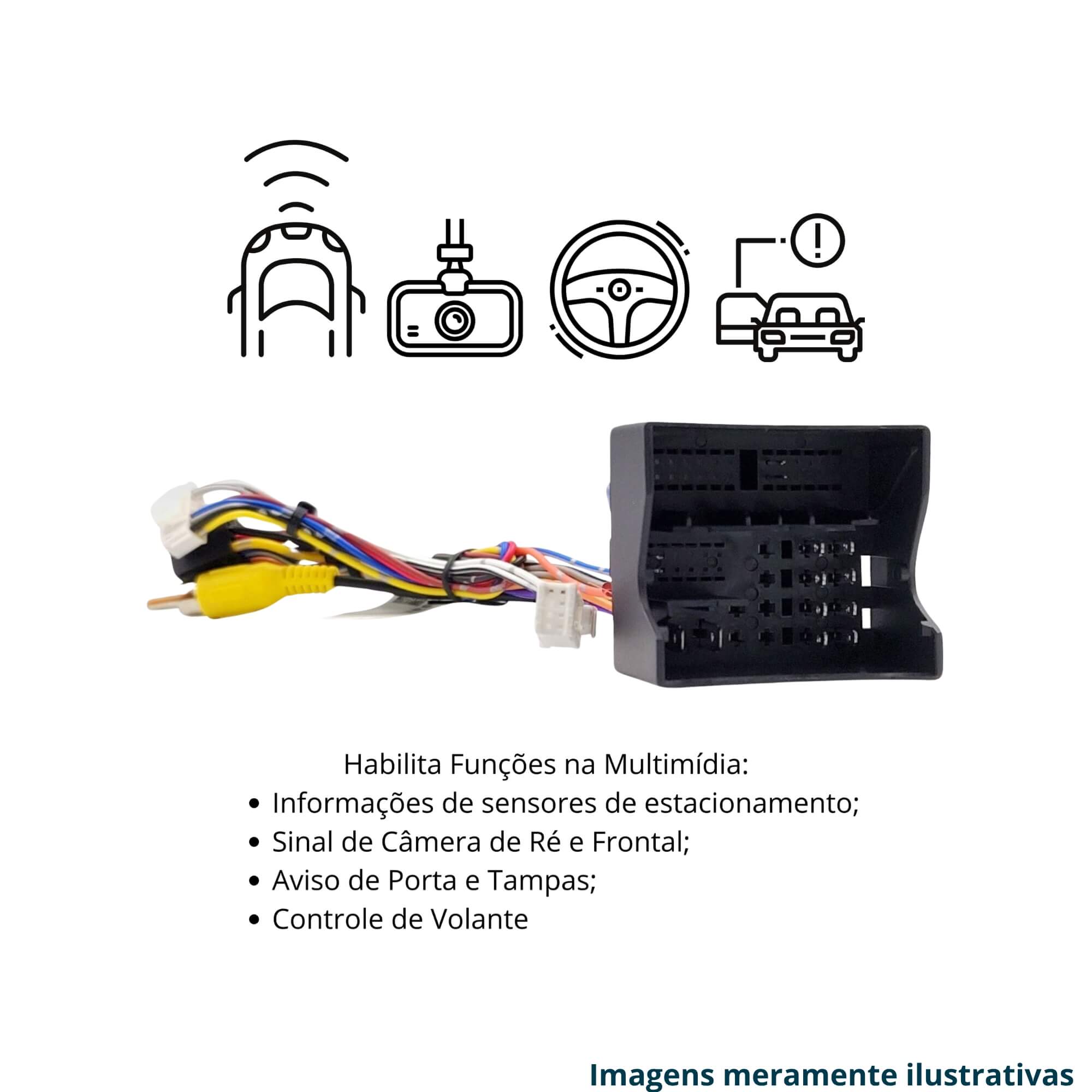 COMP Polo Virtus T-cross Multimídia Smart Slim 9" 2+32GB + Chicote CANBUS + Câmera de Ré + Moldura