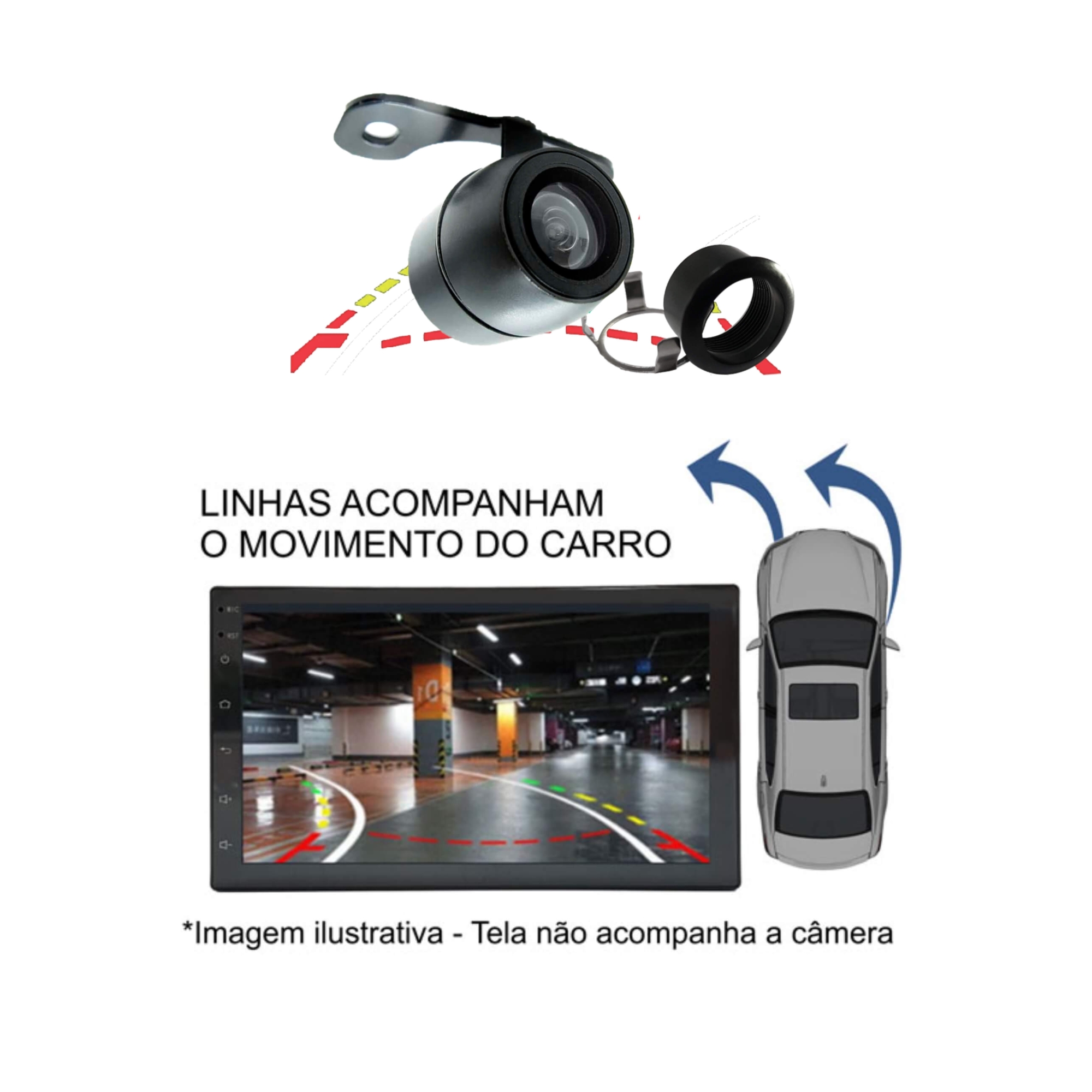 COMP HB20 2017 a 2020 Central Multimídia 9" 2+32GB + Kit Chicote Antena + Câmera de Ré + Moldura 9"