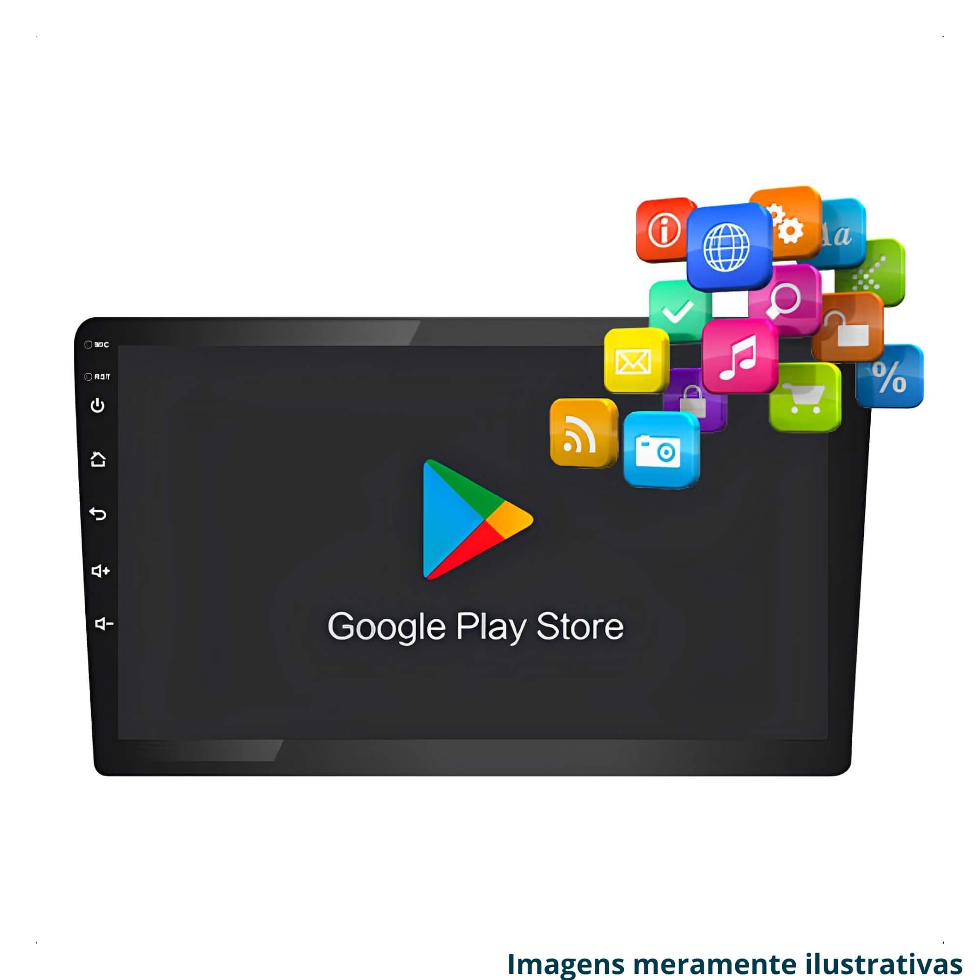 COMP Kit Onix 2020/23 Central Multimídia 10" Android + Câmera de Ré + Chicote de Ligação CAN