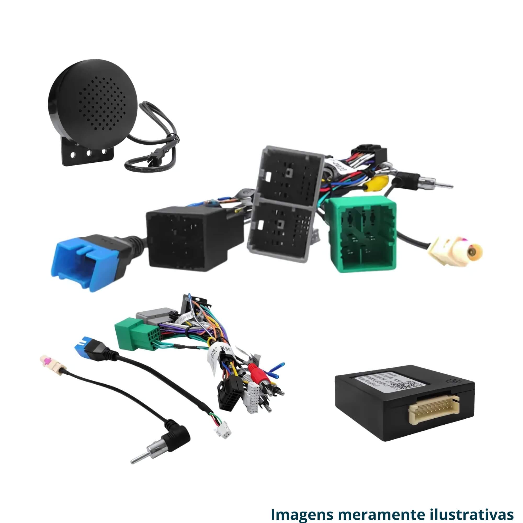 COMP Kit Onix 2020/23 Central Multimídia 10" Android + Câmera de Ré + Chicote de Ligação CAN
