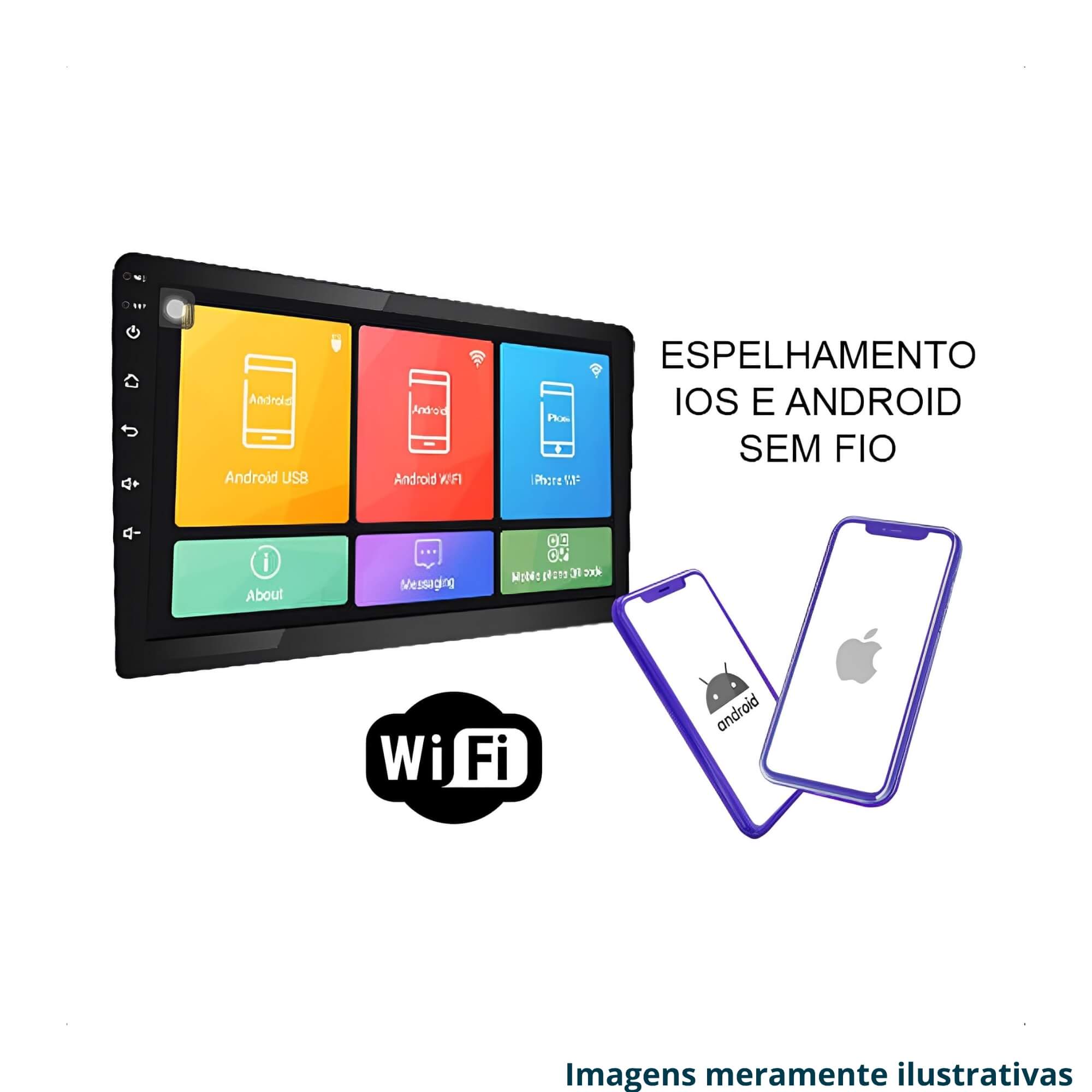 COMP Kit Onix 2020/23 Central Multimídia Android 9" + Câmera de Ré + Chicote de Ligação CAN