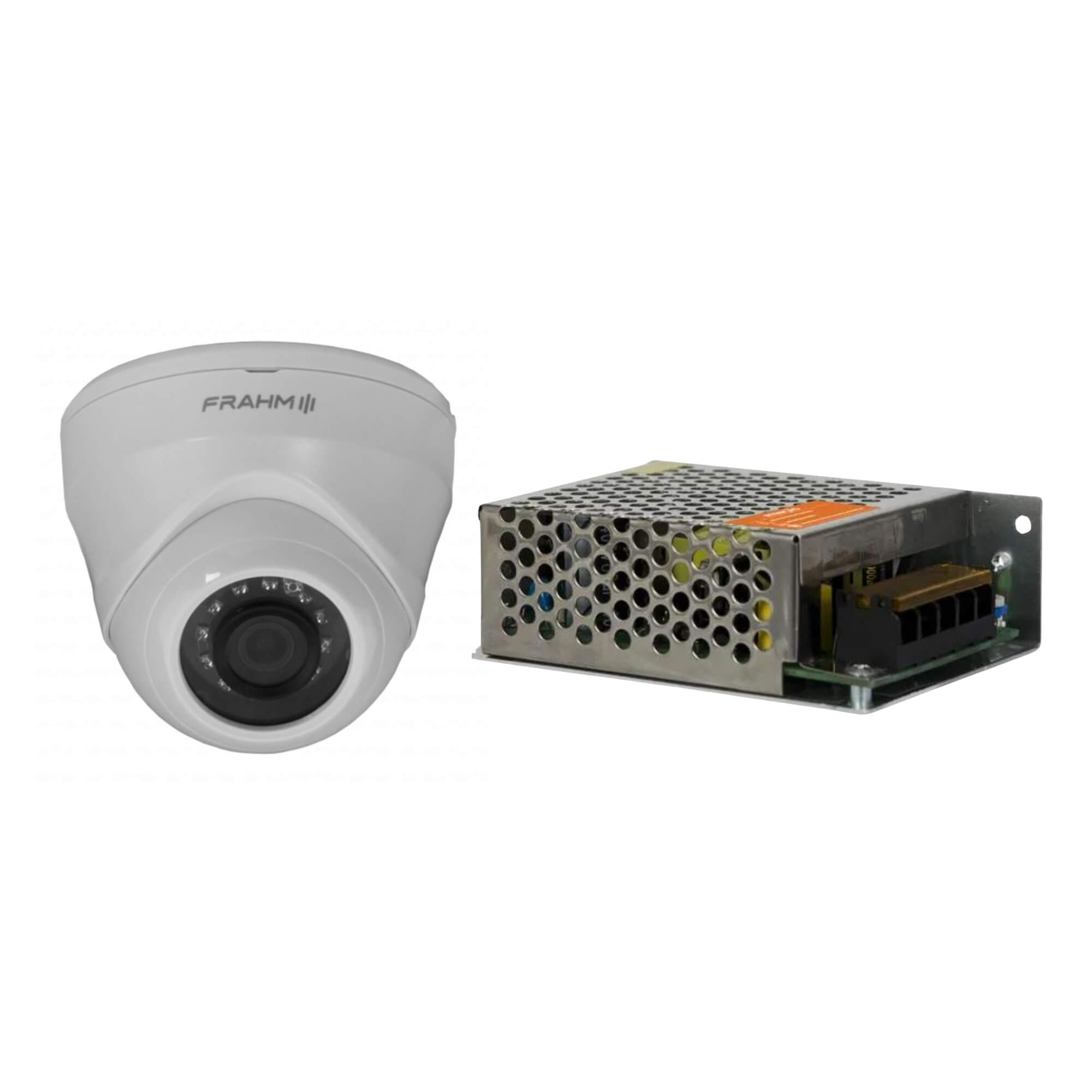 COMP Kit Fonte Chaveada 12VDC 5A 60 Hayonik + Câmera Dome Full HD 2MP Frahm com Visão Noturna