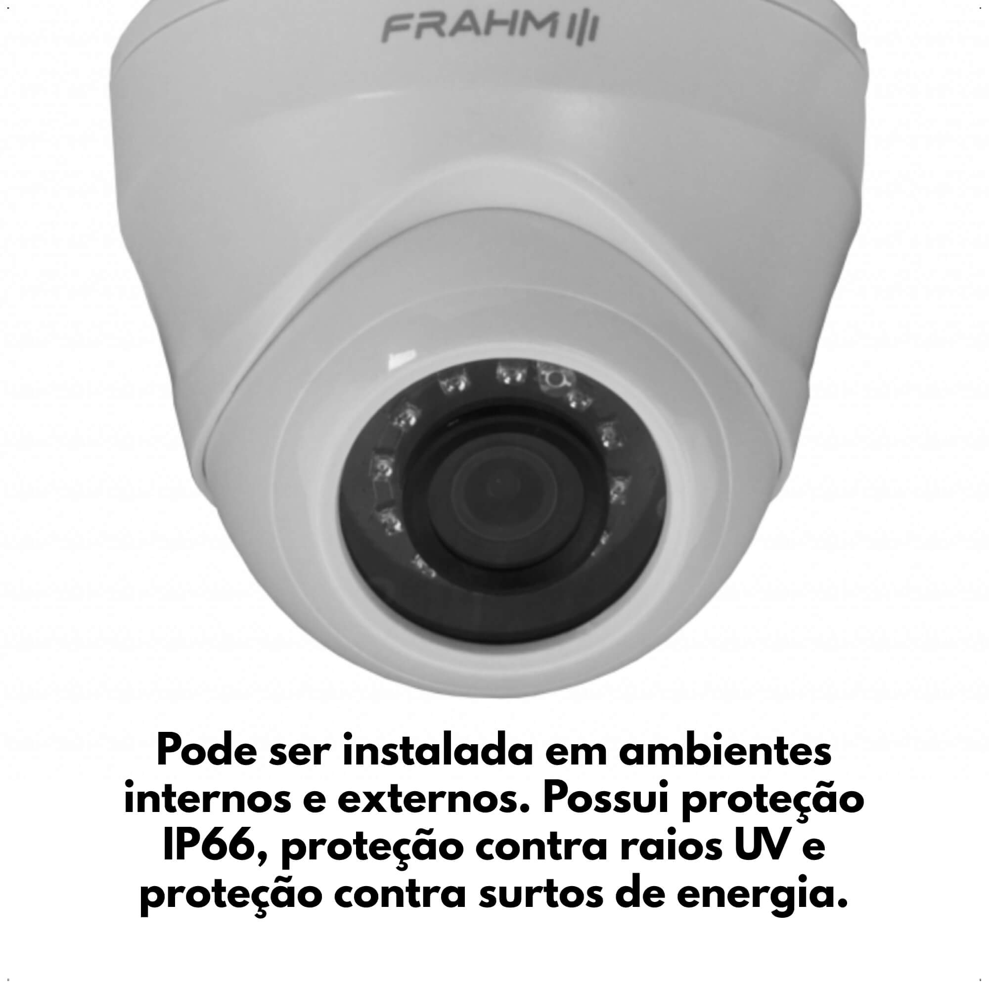 COMP Kit Fonte Chaveada 12VDC 5A 60 Hayonik + Câmera Dome Full HD 2MP Frahm com Visão Noturna