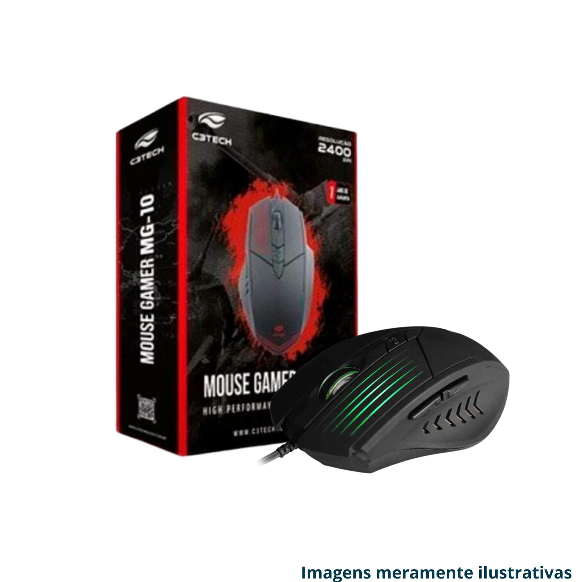 COMP Kit Base para Notebook 14" + Mouse Gamer LED c/ Fio 2400 Dpi RGB + Mousepad