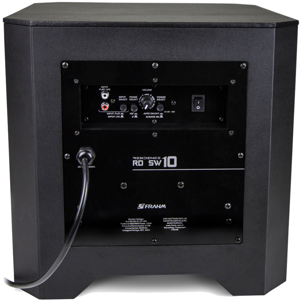 COMP  Kit Amplificador Home Sense HS320.2 + 4 Arandelas Embutir + 1 Sub Ativo Frahm