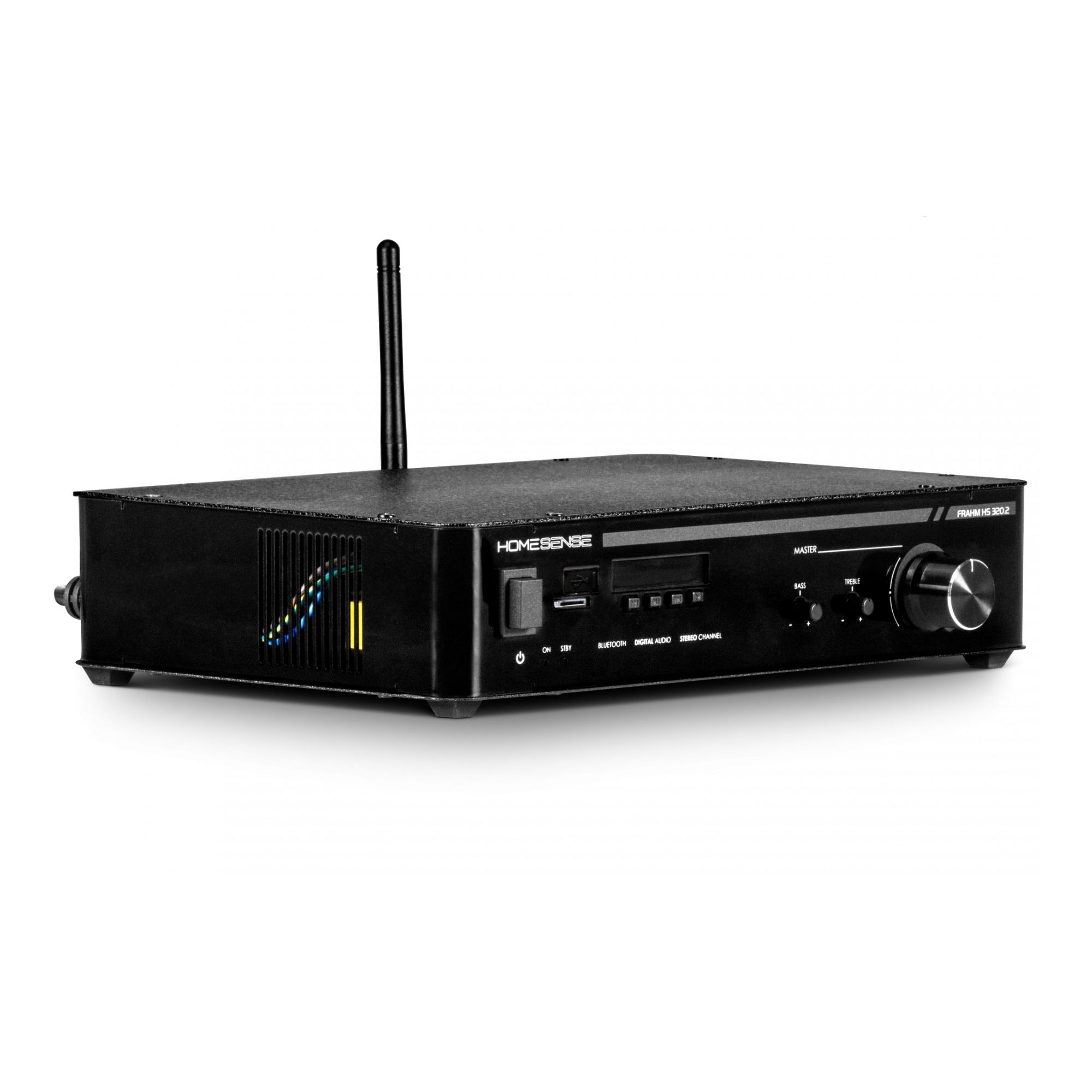 COMP  Kit Amplificador Home Sense HS320.2 + 4 Arandelas Embutir + 1 Sub Ativo Frahm