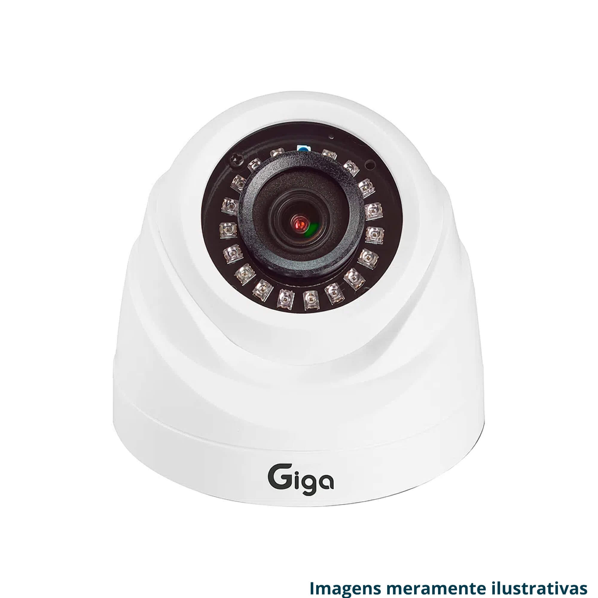 COMP Kit c/ 4 Câmeras Dome 1080P Orion IR 20M Sensor 1/3 3.6MM 12 Led SMD D-WDR Giga GS0470A