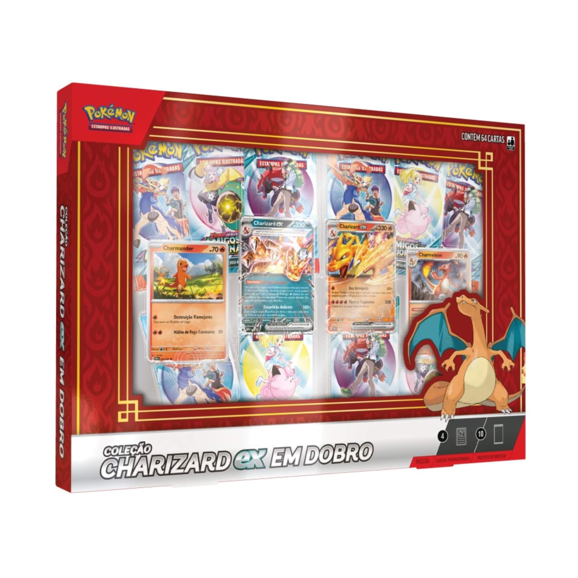 Box Pokemon Coleção Charizard EX em Dobro Copag - 35582