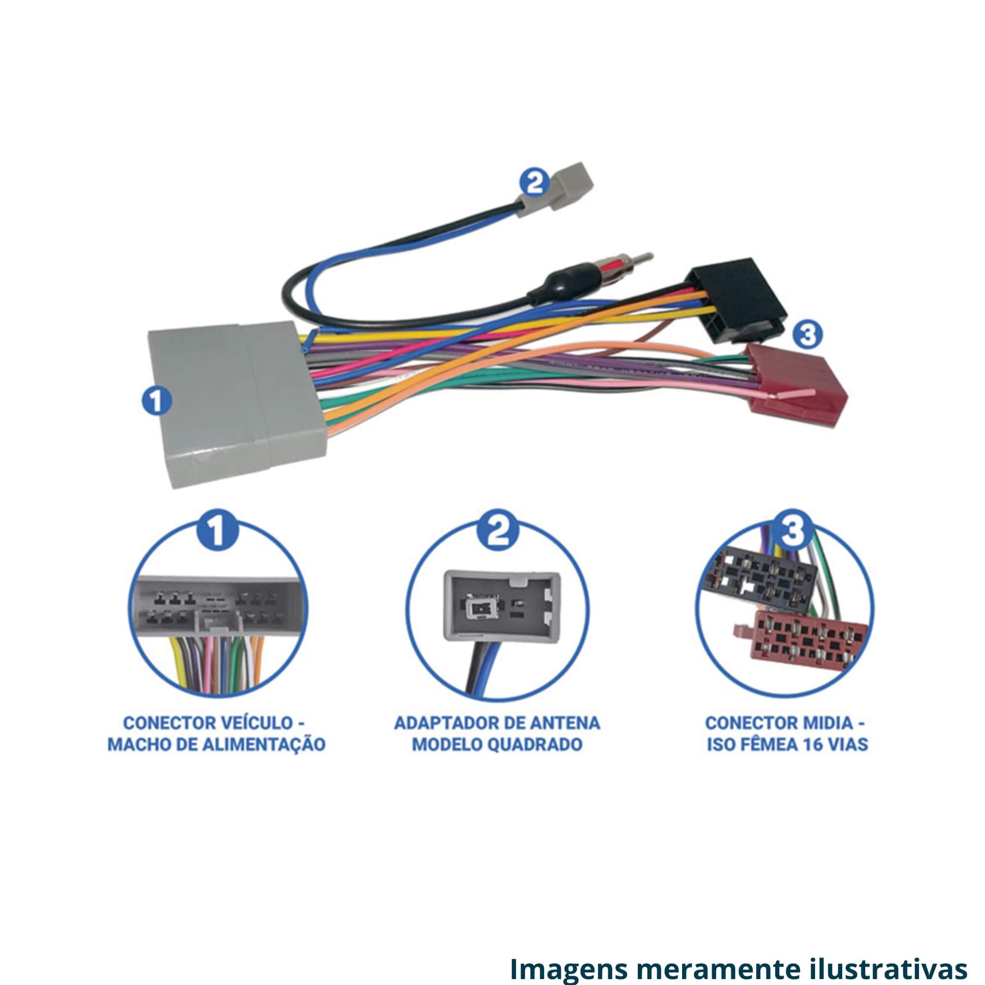 COMP Kit Honda CRV 2009/2011 Multimidia 7" 2+32GB + Câmera de Ré + Moldura + Kit Chicote e Antena