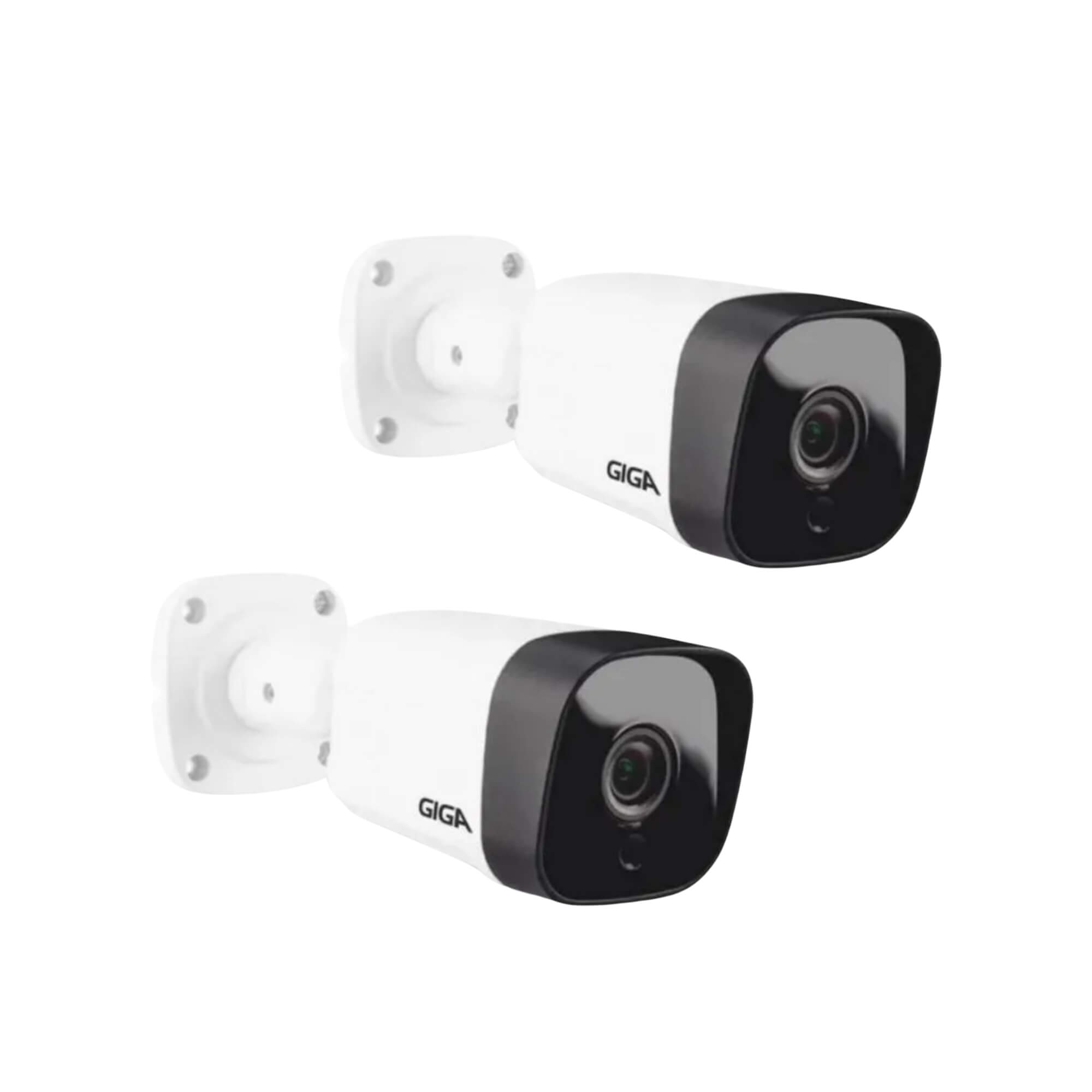 COMP Kit c/ 2 Câmera de Segurança IP Bullet Metal POE 5 MP Infravermelho 30M DWDR Sensor GIGA GS0374