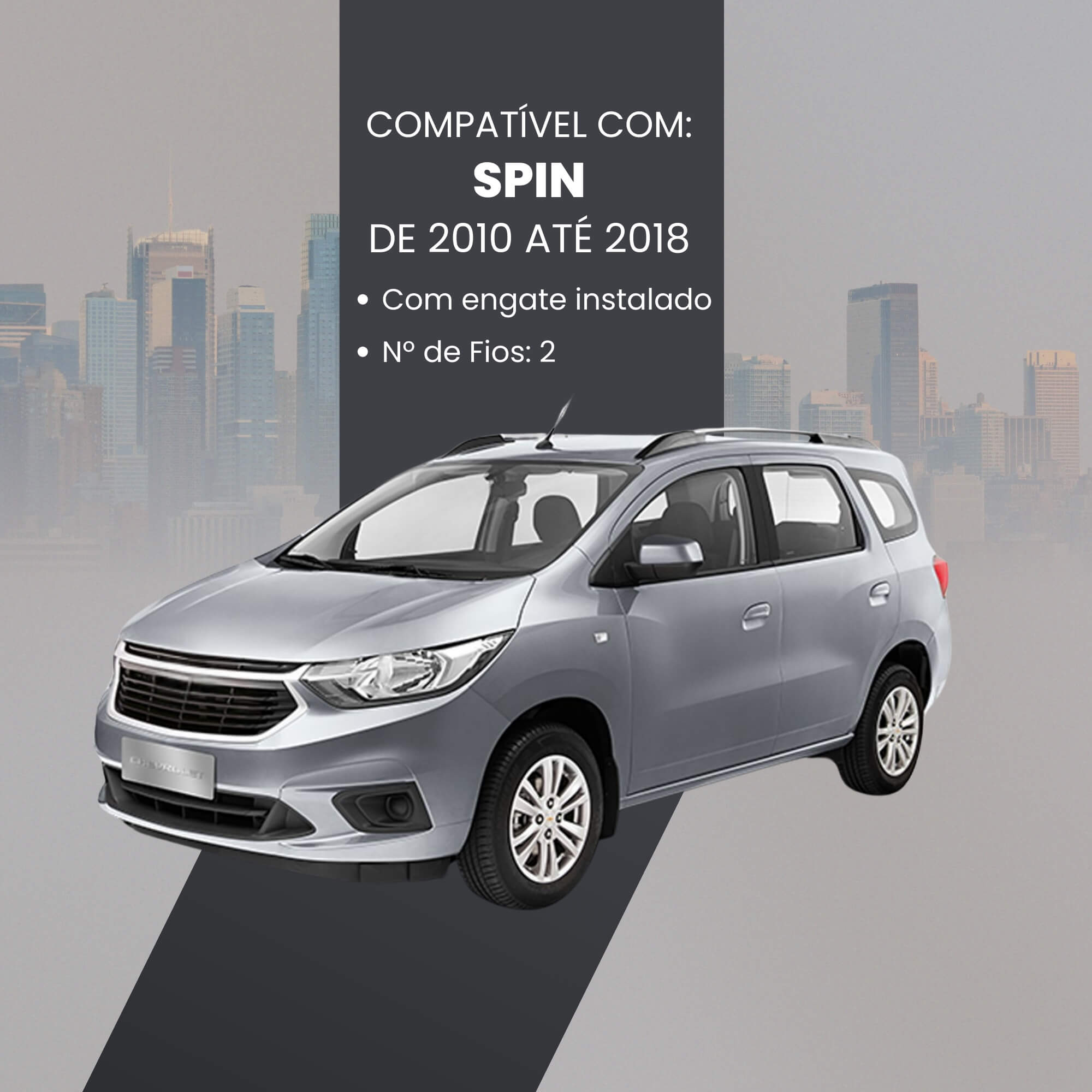 Módulo de Proteção Elétrica para Engate compatível c/ Spin 10/18 Tury - CONNECT5.2CQ