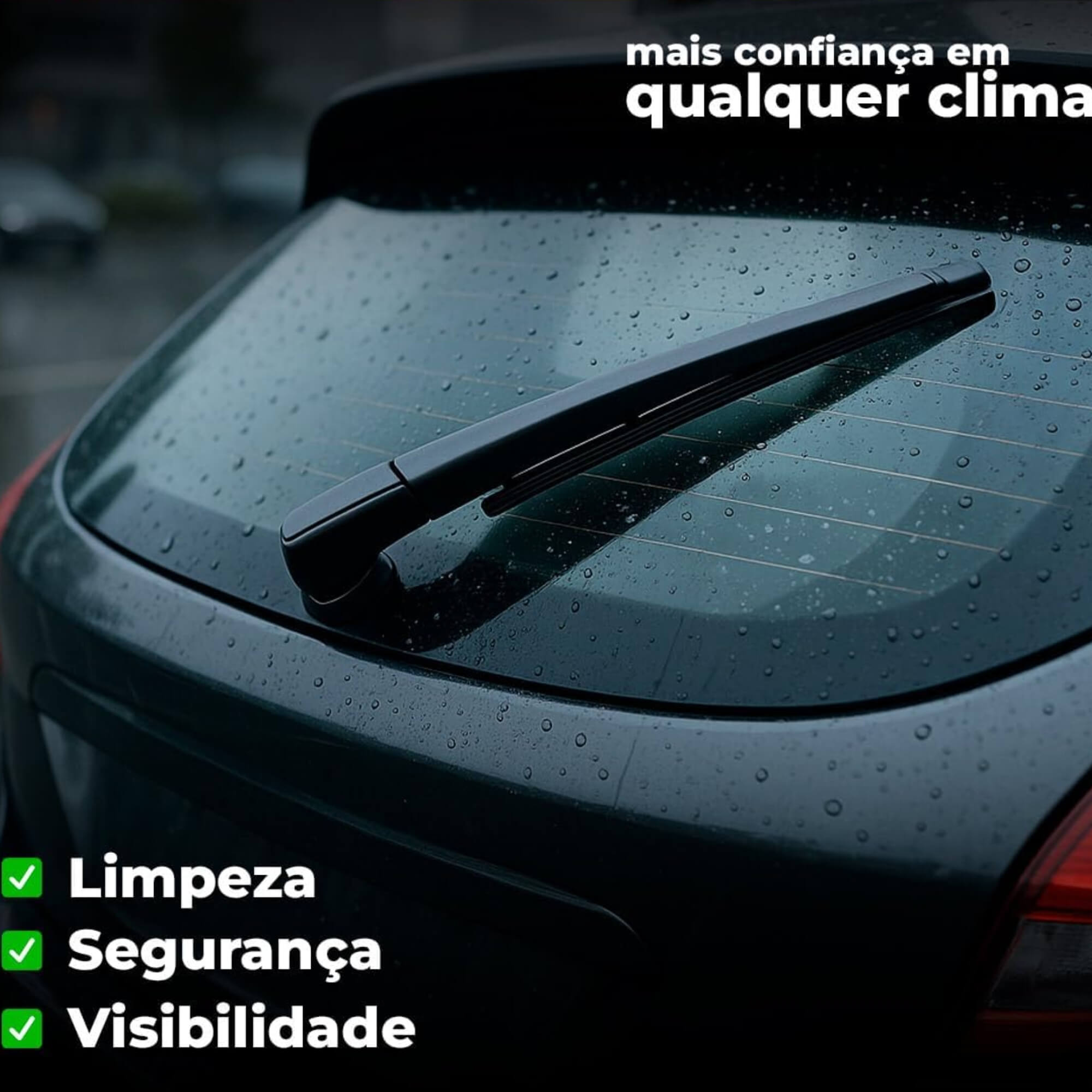 Palheta Traseira Carenada Multi Encaixes 10" Pol para T-Cross 2024 a 2026 Overvision - TC10