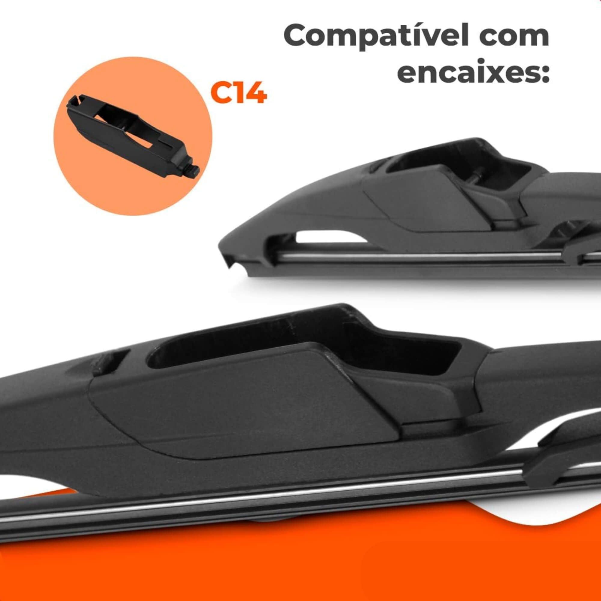 Palheta Limpadora Traseira Carenada 14" Polegadas Equinox 2022 a 2025 Overvision - TC14