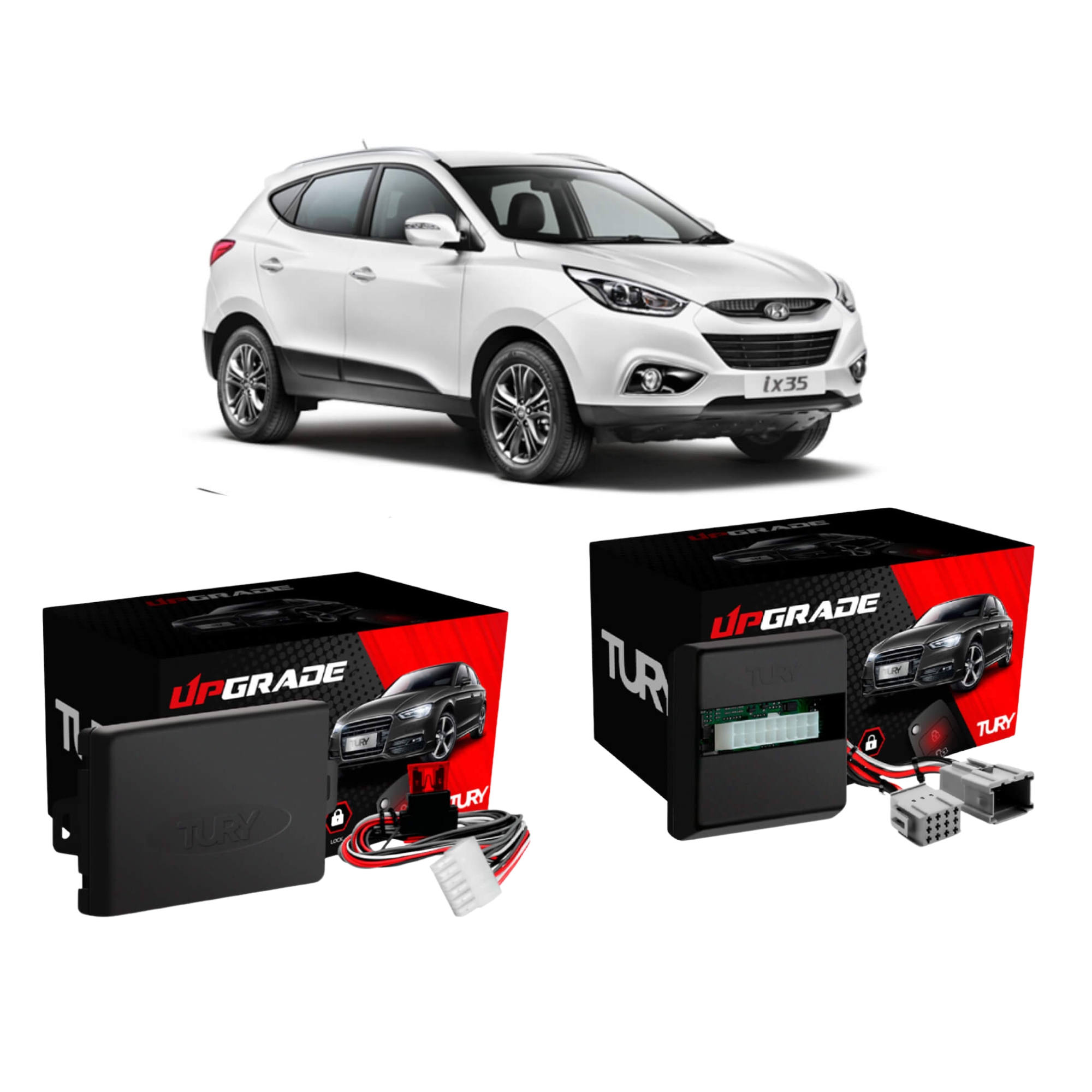 COMP Modulo de Vidro + Automação Teto Solar Elétrico Tury Kia Sportage 2011-2016 iX35 A partir de 2010 TPRO4.34Q SKY1.0F