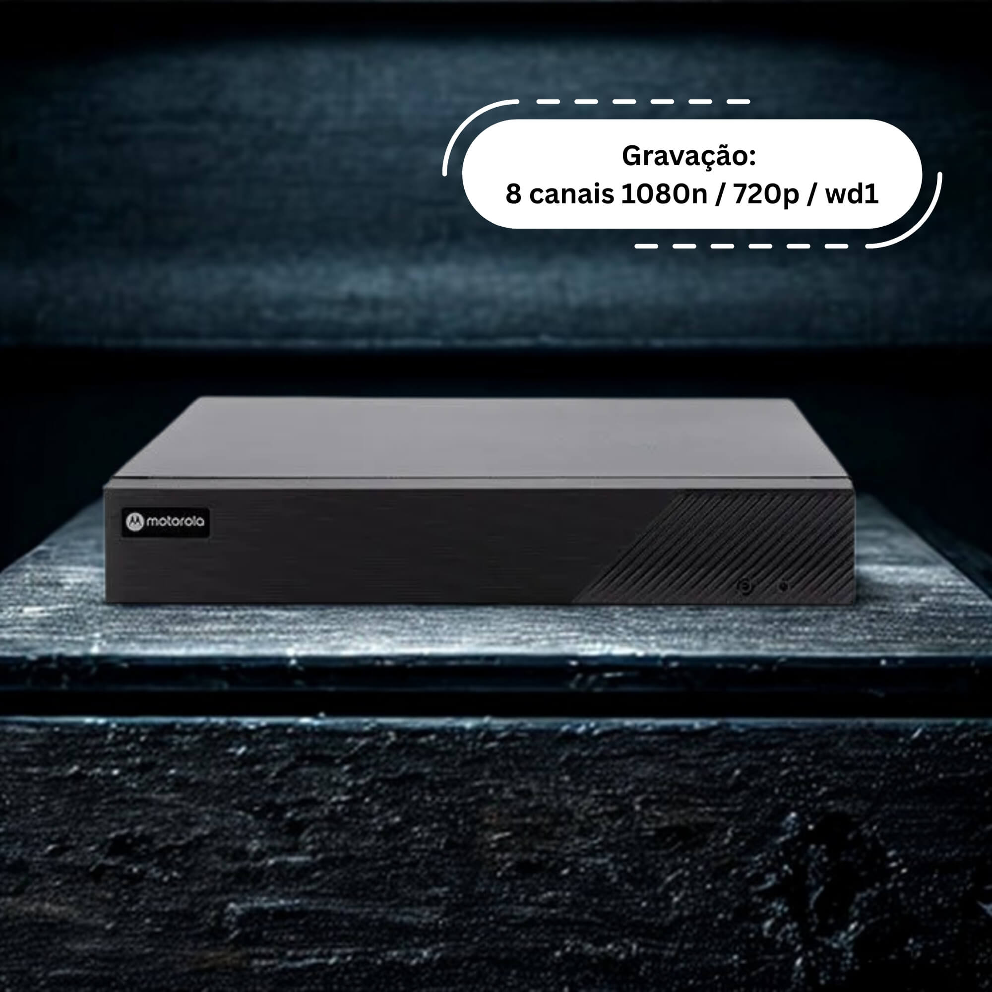 DVR 8 Canais 1080 Lite H.265 1x Sata 5x1 2 Canal Ip + HD WD 1Tb MTD081L0011-1T Motorola - 431081M