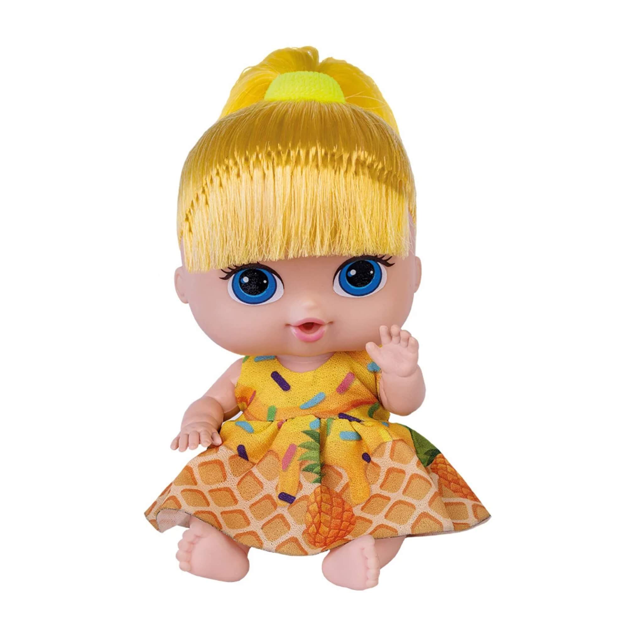 Boneca Babys Collection Mini Sorvetinho Abacaxi Super Toys - 604