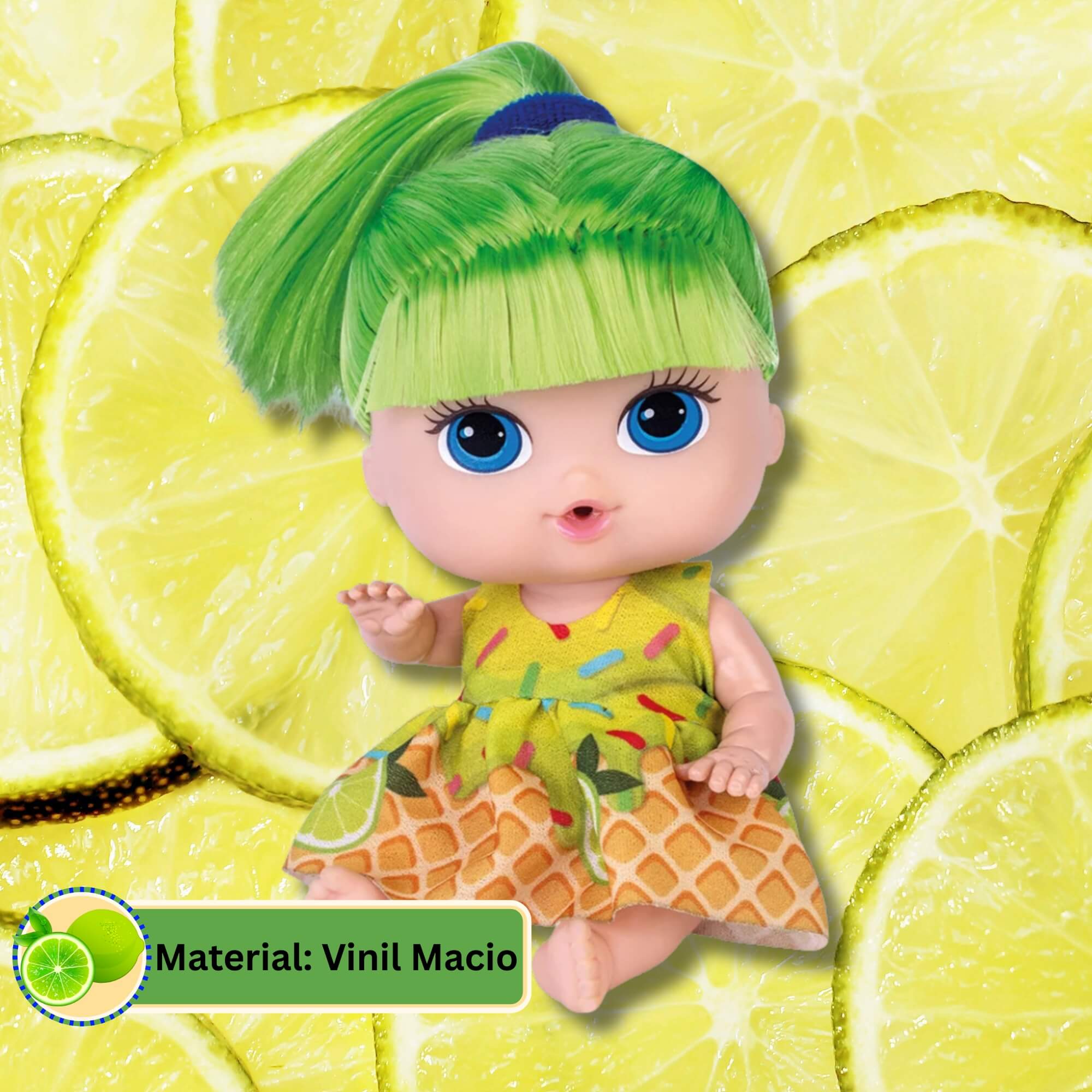 Boneca Babys Collection Mini Sorvetinho Limão Super Toys - 605